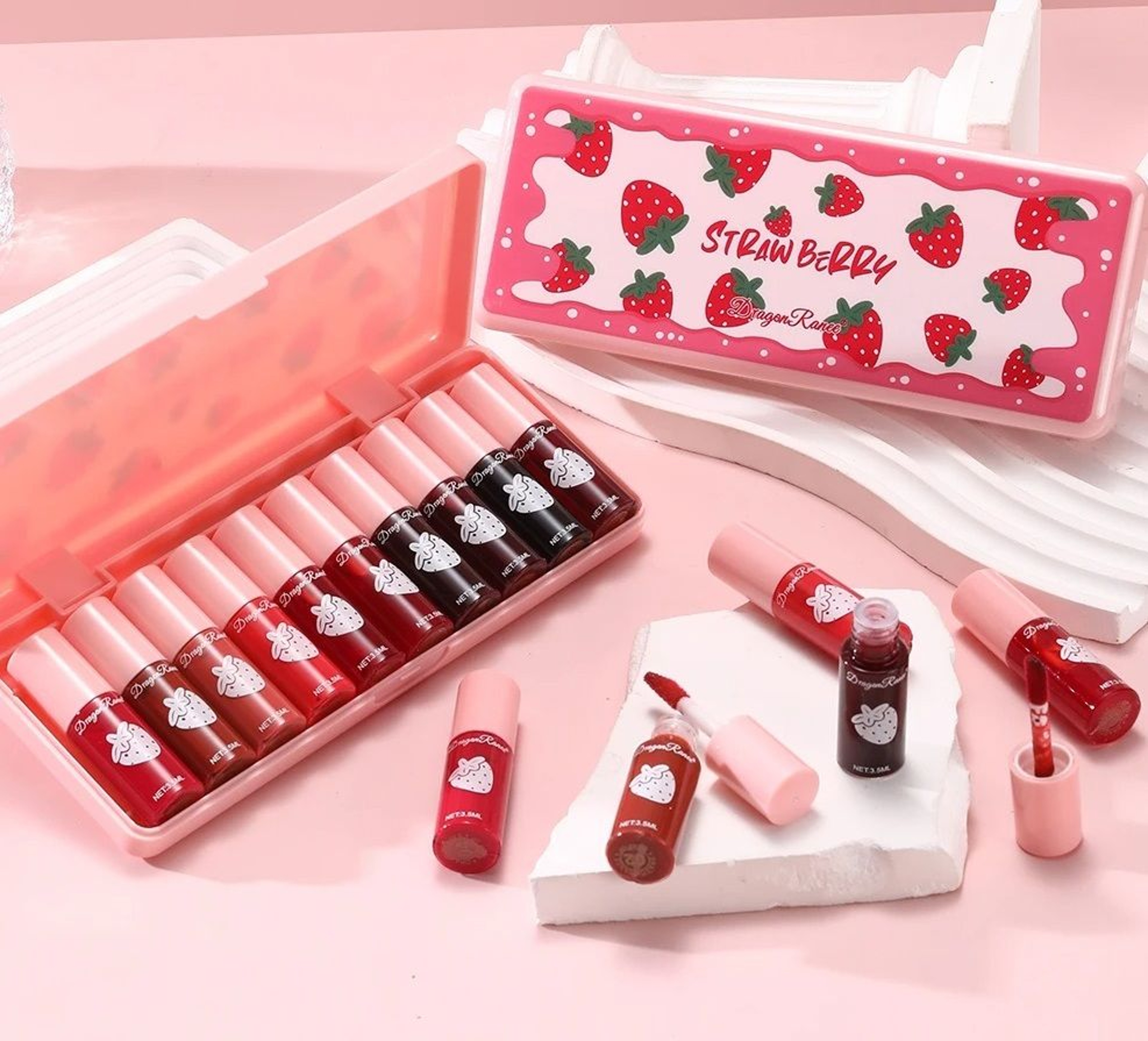 10 Pack Lip Stain Set Long Lasting Water Tint Lip Color 0