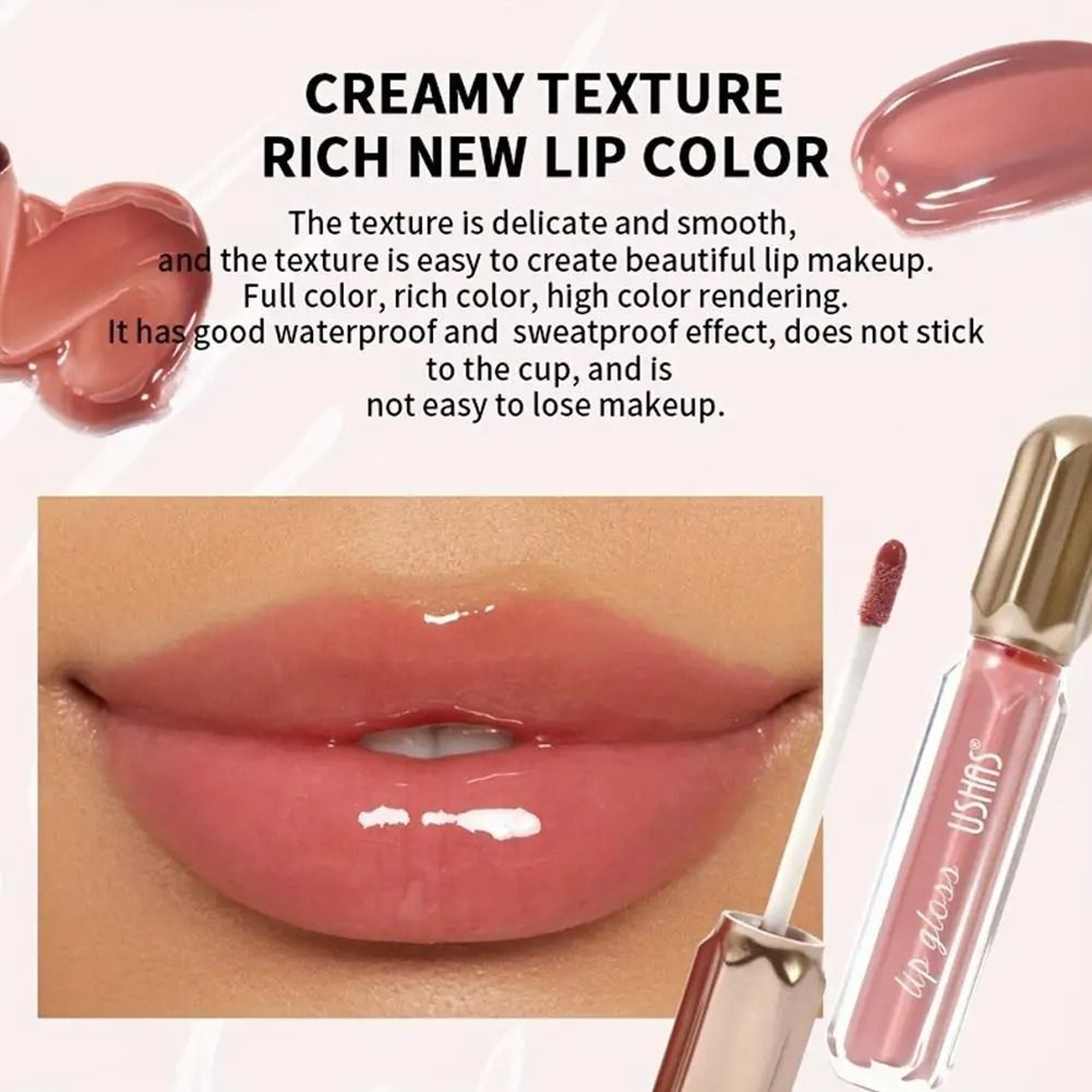 Mirror Pearl Lip Gloss Waterproof Long Lasting Shine 3