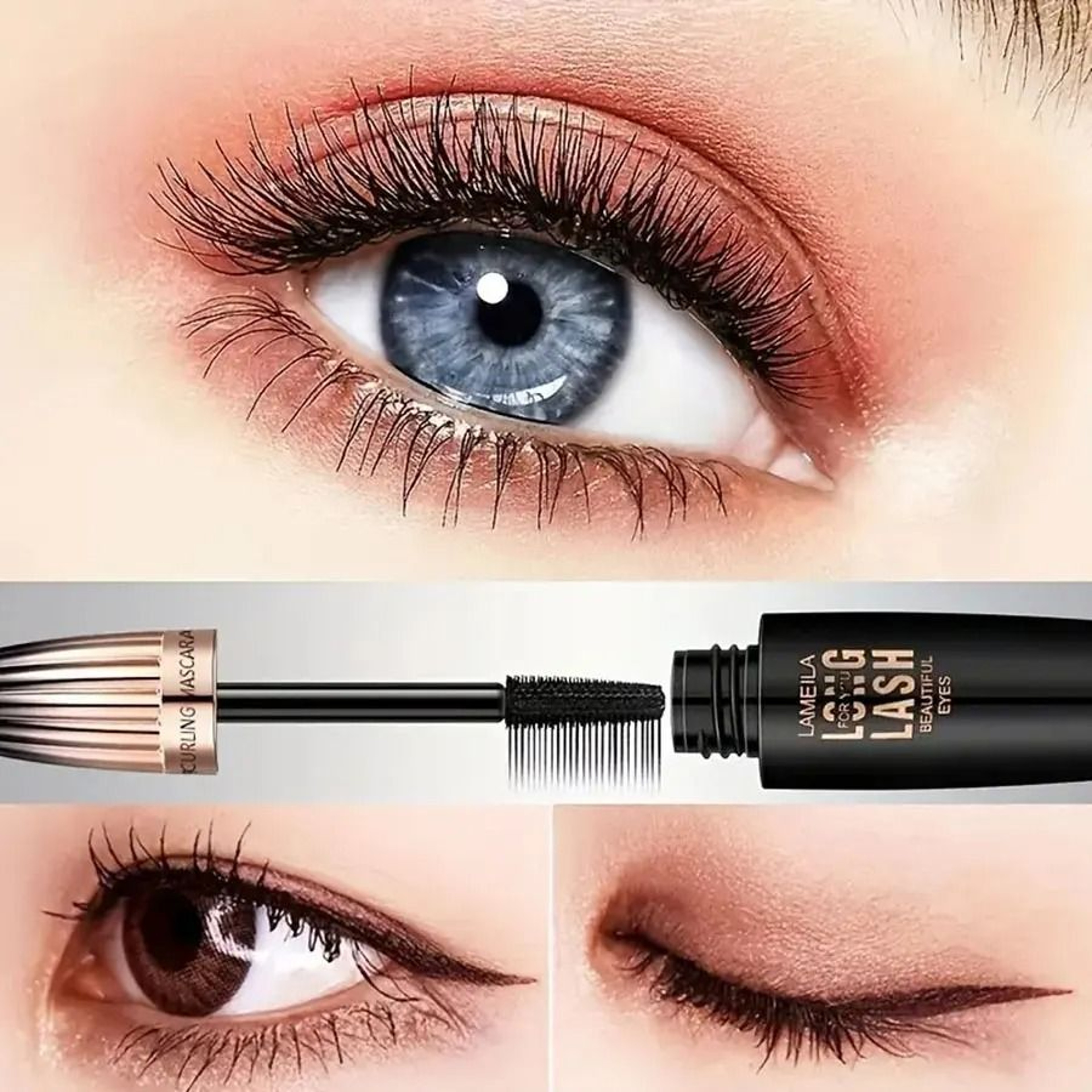 4D Waterproof Mascara Thick Long Curling Smudge Proof 1