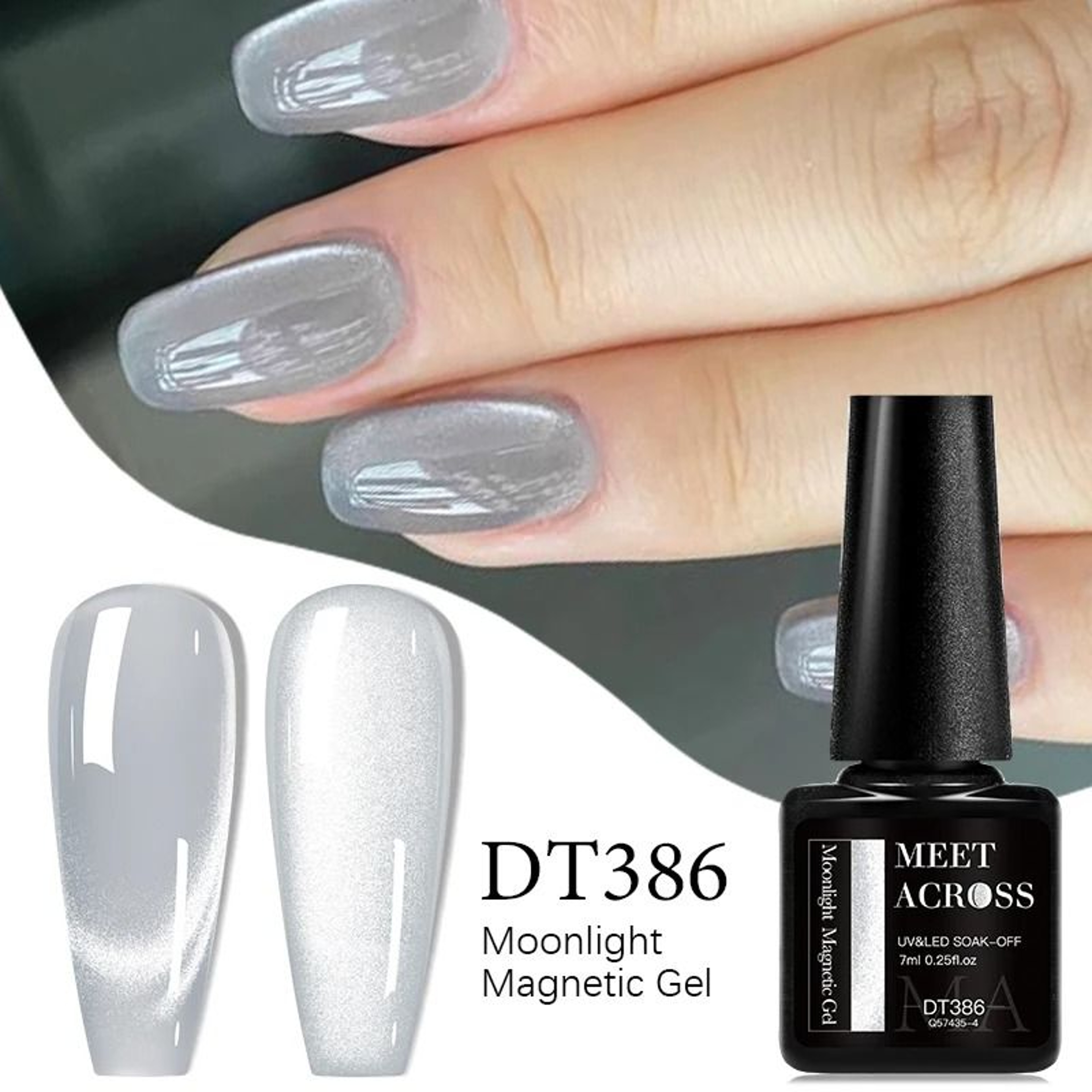 7ml Magnetic Gel Nail Polish  Cat Eye Effect Glitter SemiPermanent UVLED SoakOff 7