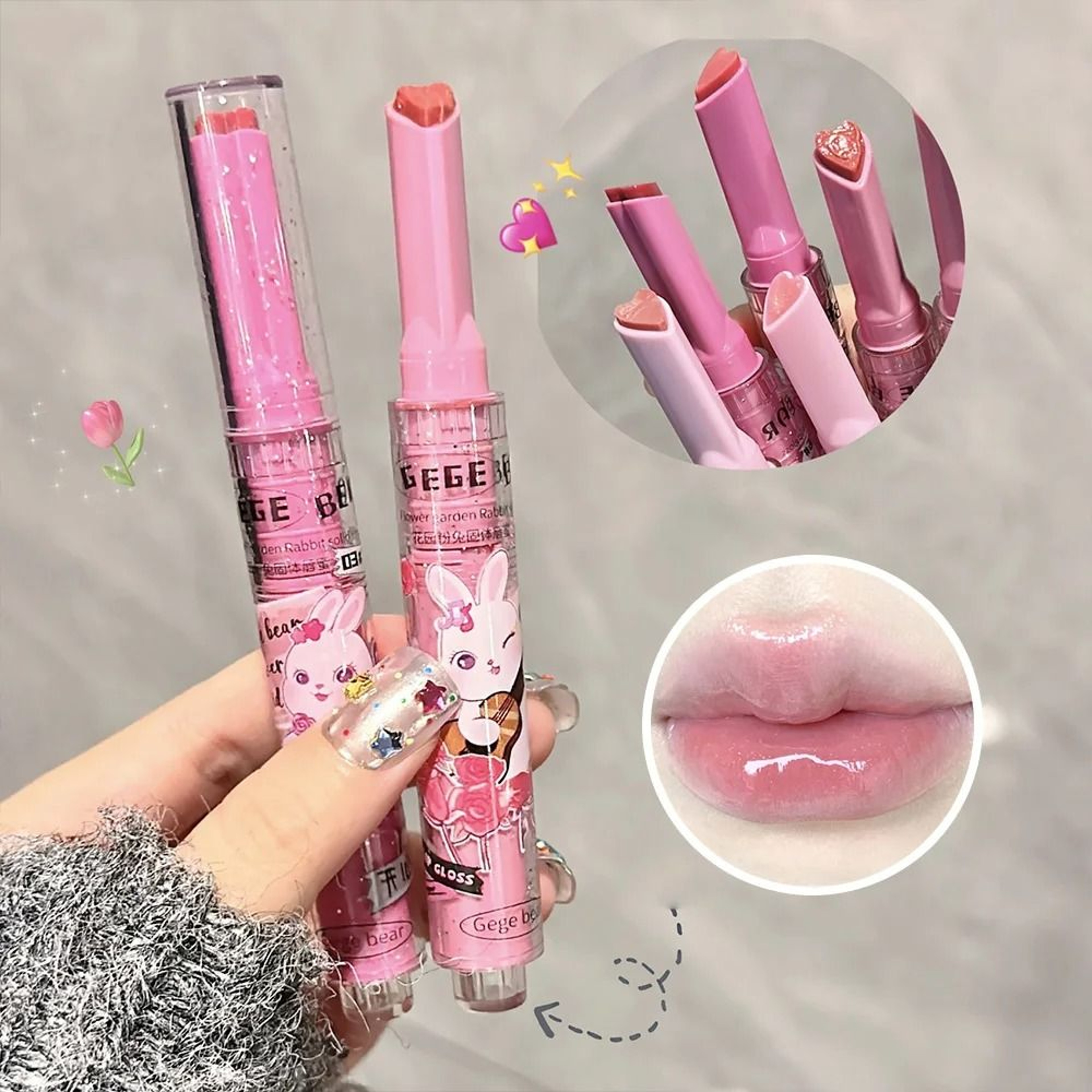 Garden Pink Rabbit Lip Gloss Balm 0