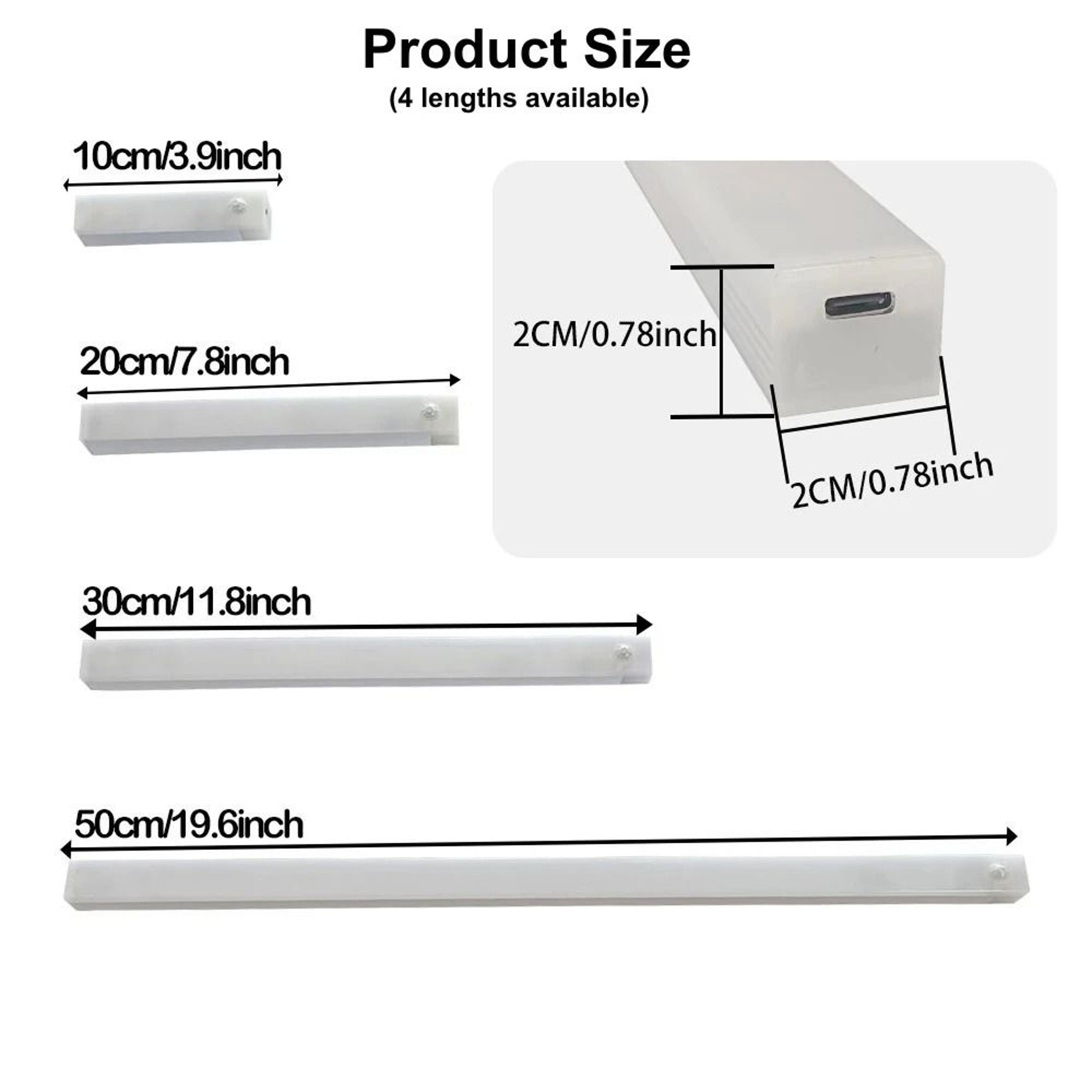 Motion Sensor Wireless LED Strip Light USB Rechargeable Bar Lamp 2