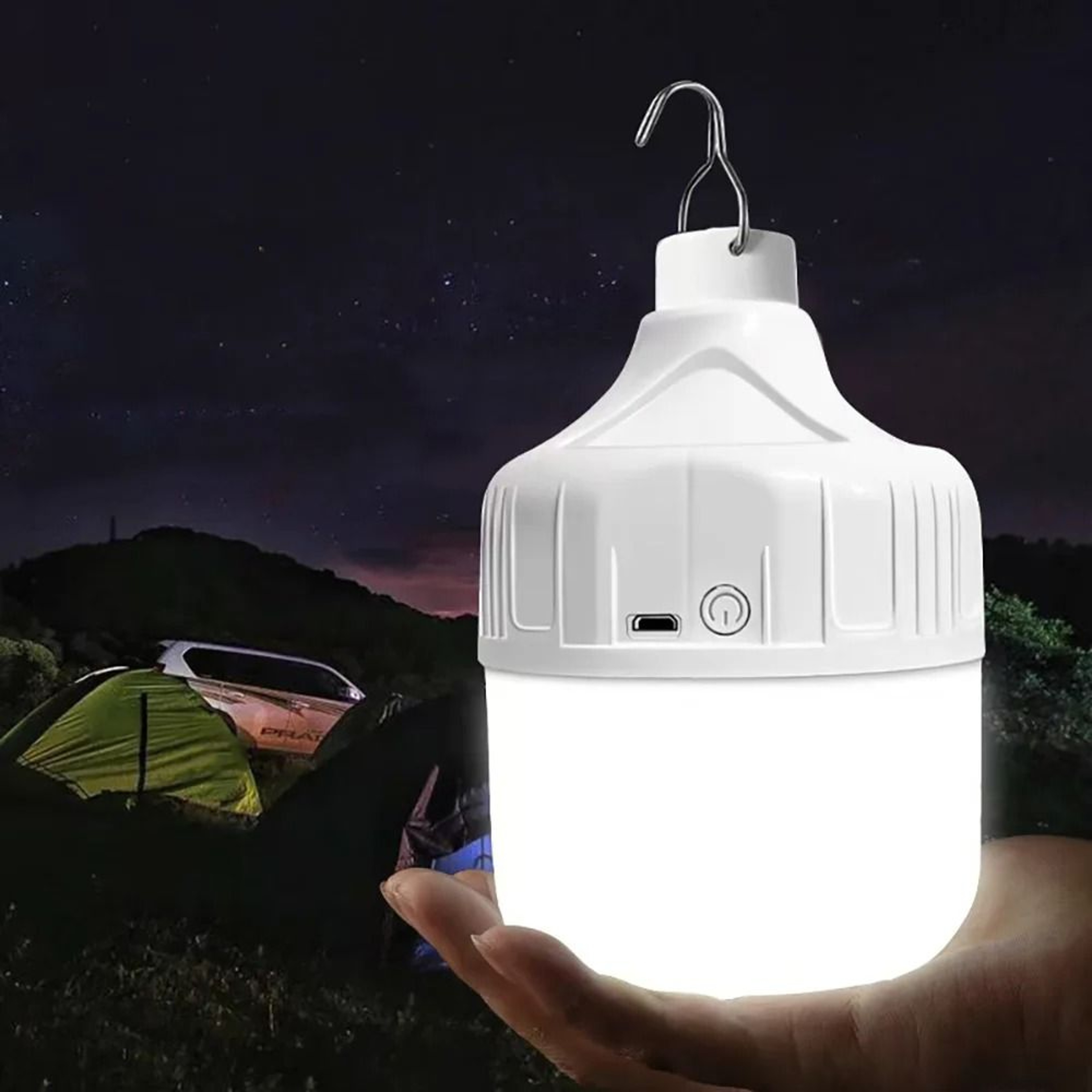 Portable USB Rechargeable LED Pendant Light Waterproof Outdoor Lamp 2