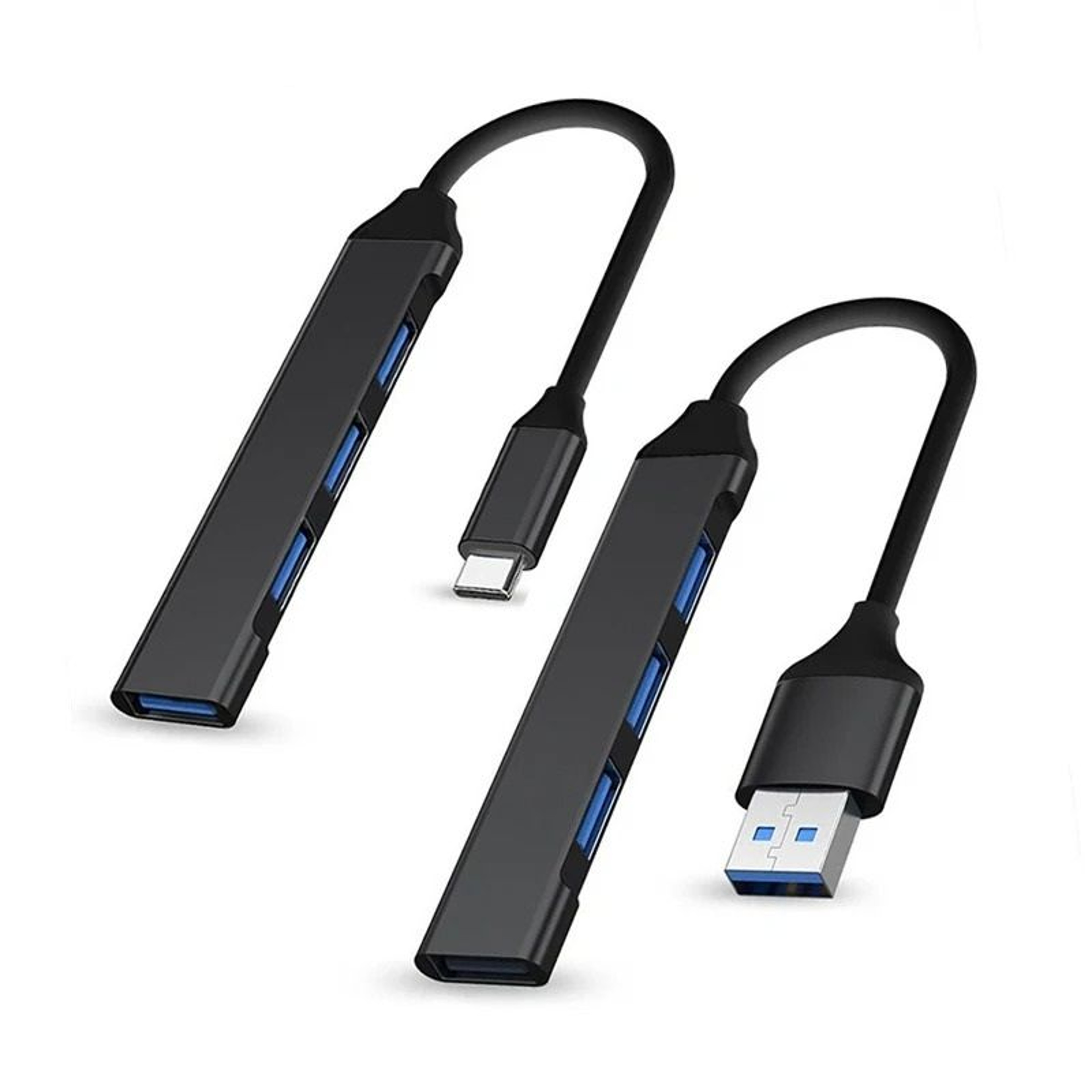 USB Hub 4 Port High Speed Multiport Splitter With Type C And USB A Connector 0
