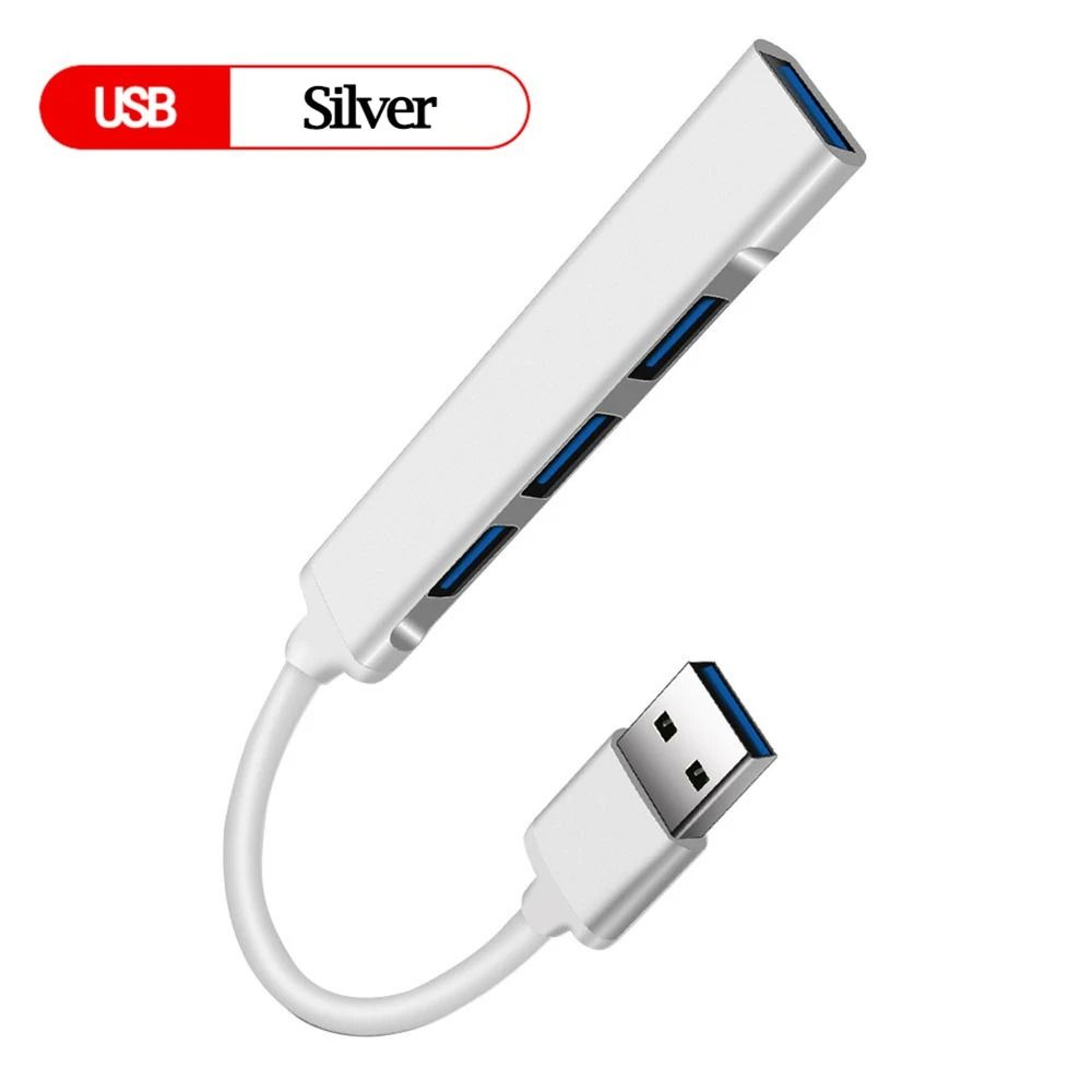 USB Hub 4 Port High Speed Multiport Splitter With Type C And USB A Connector 7