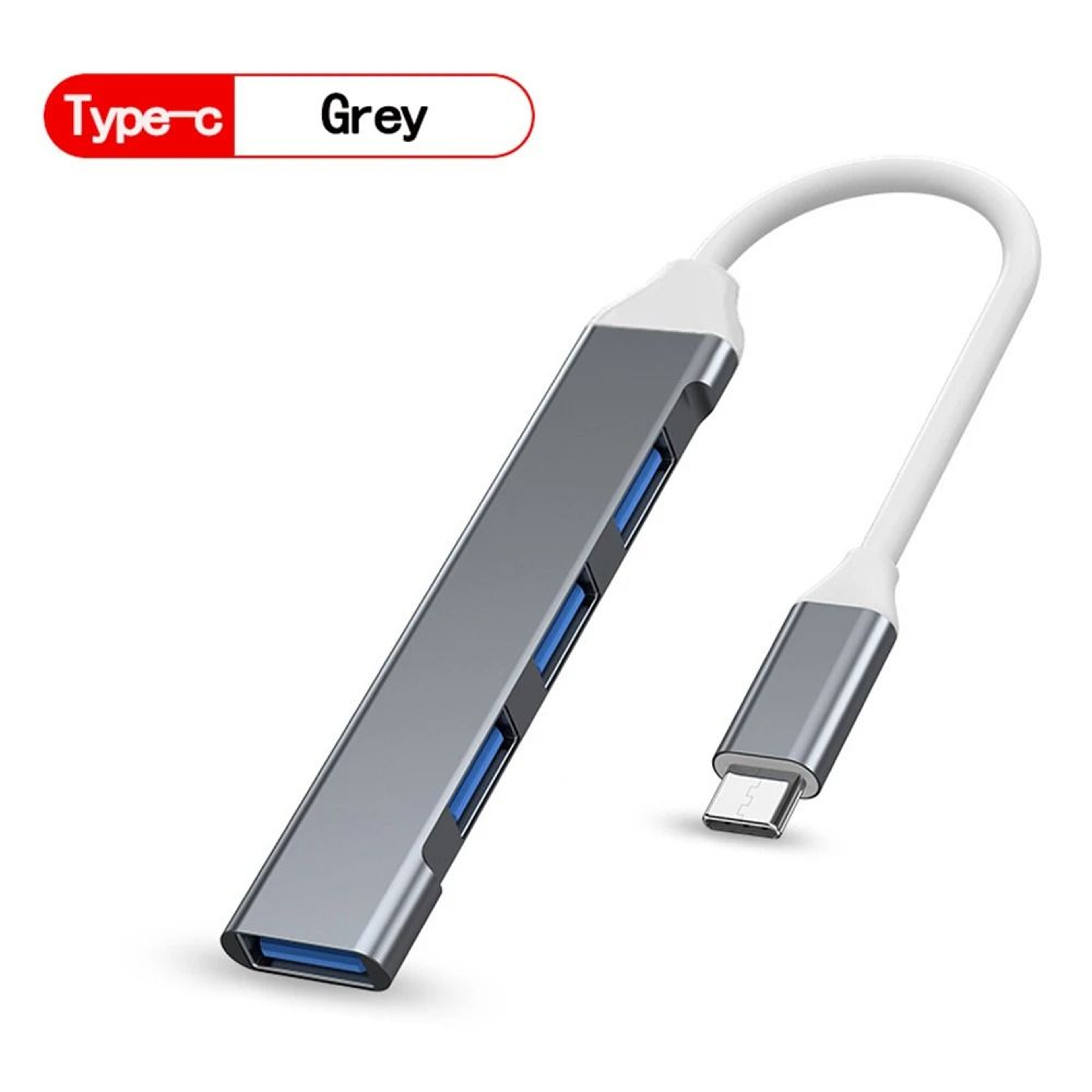 USB Hub 4 Port High Speed Multiport Splitter With Type C And USB A Connector 8