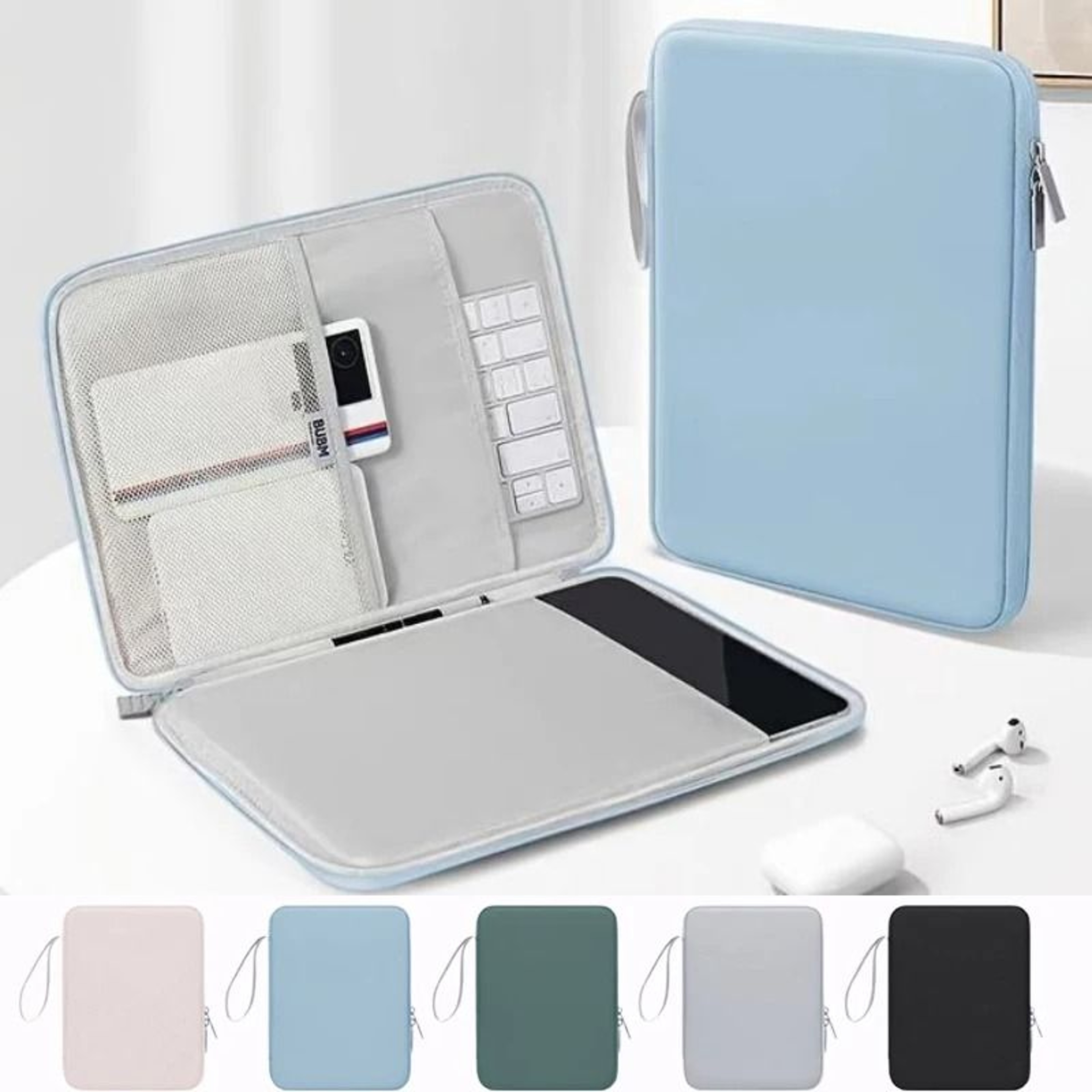 Shockproof Tablet Sleeve With Handle Multi Pocket Portable Pouch For 109 To 129 Inch Devices 1