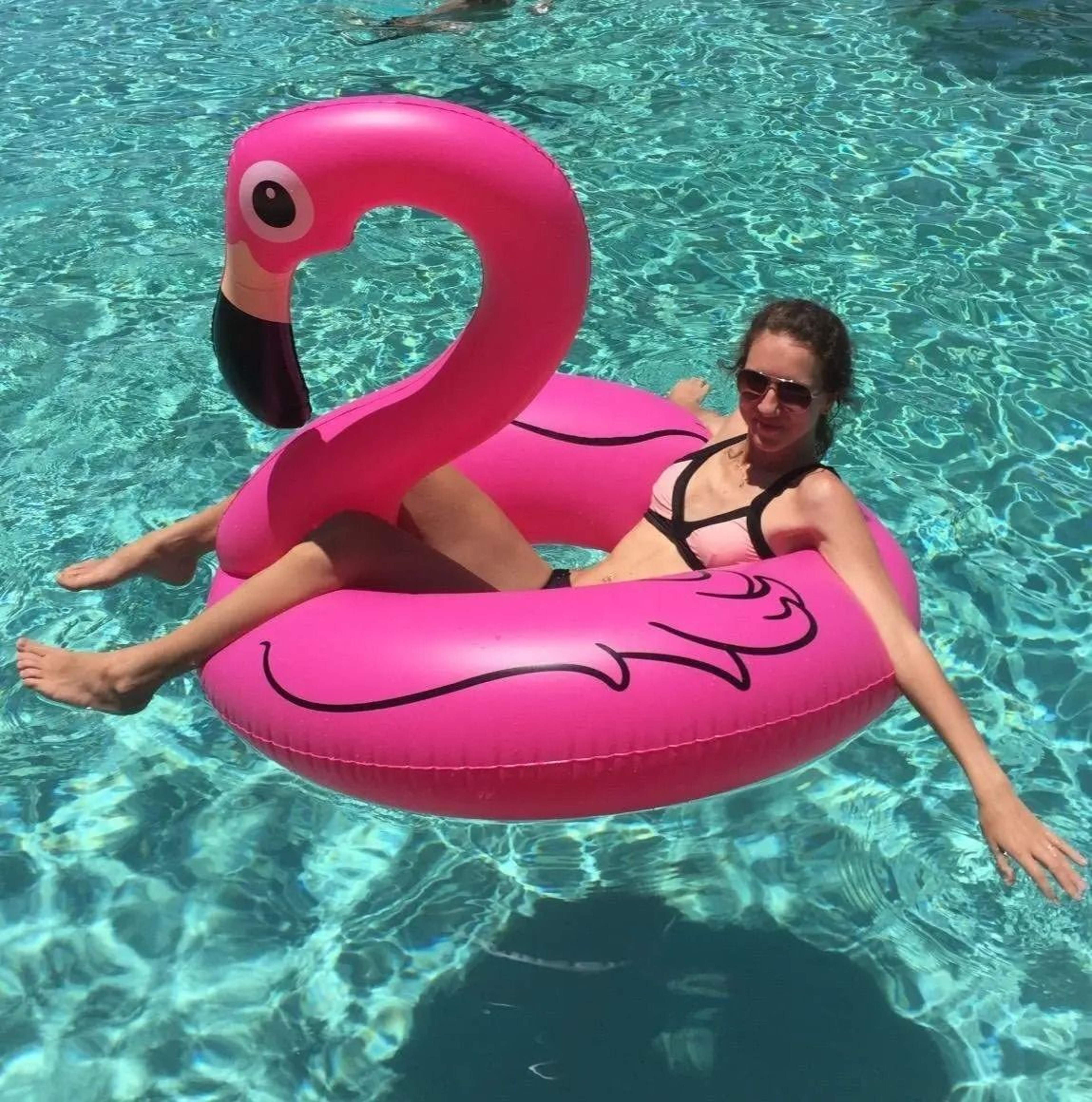Inflatable Flamingo Swimming Ring Pool Float For Adults 1