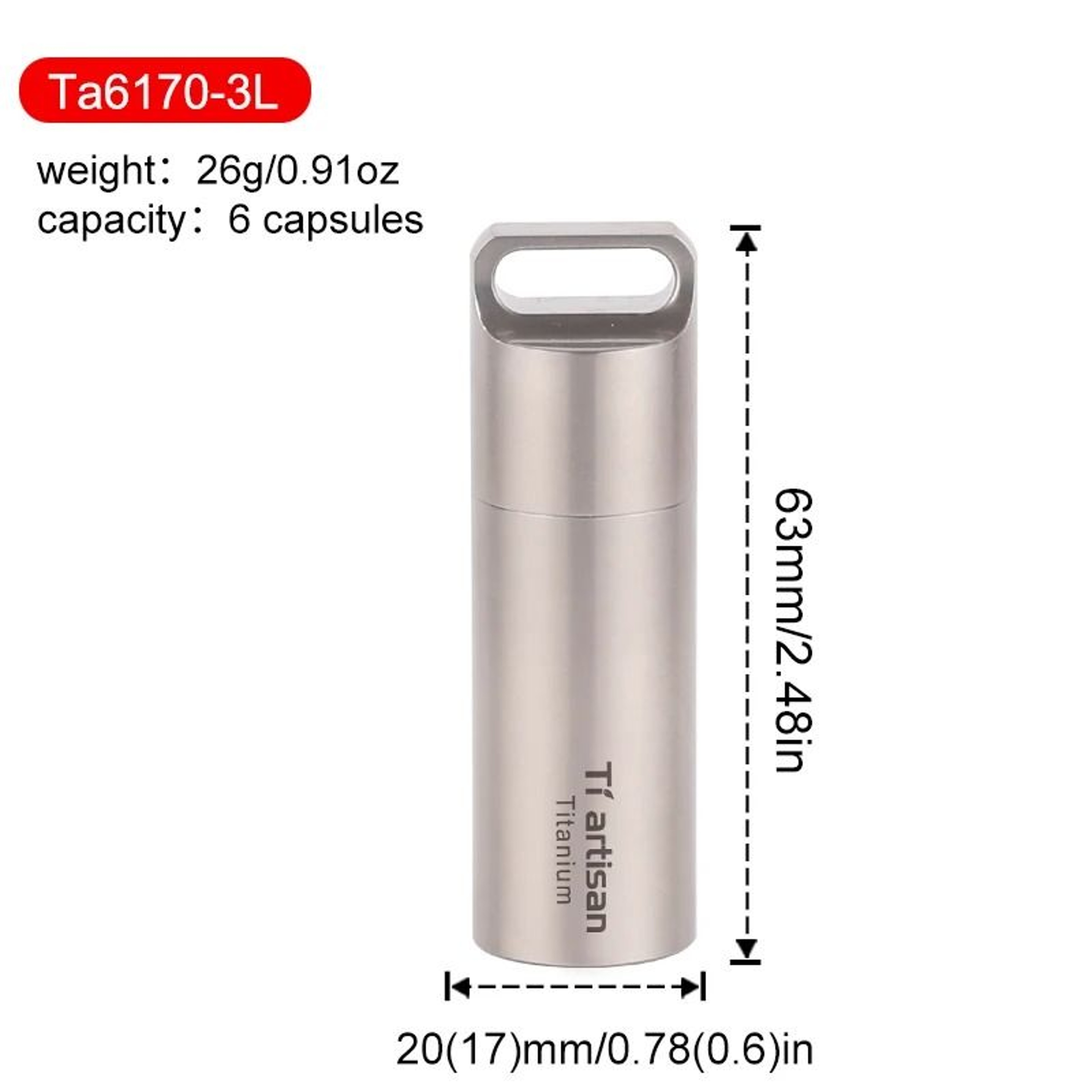 Titanium Mini Waterproof Pill Box Portable Sealed EDC Container 13