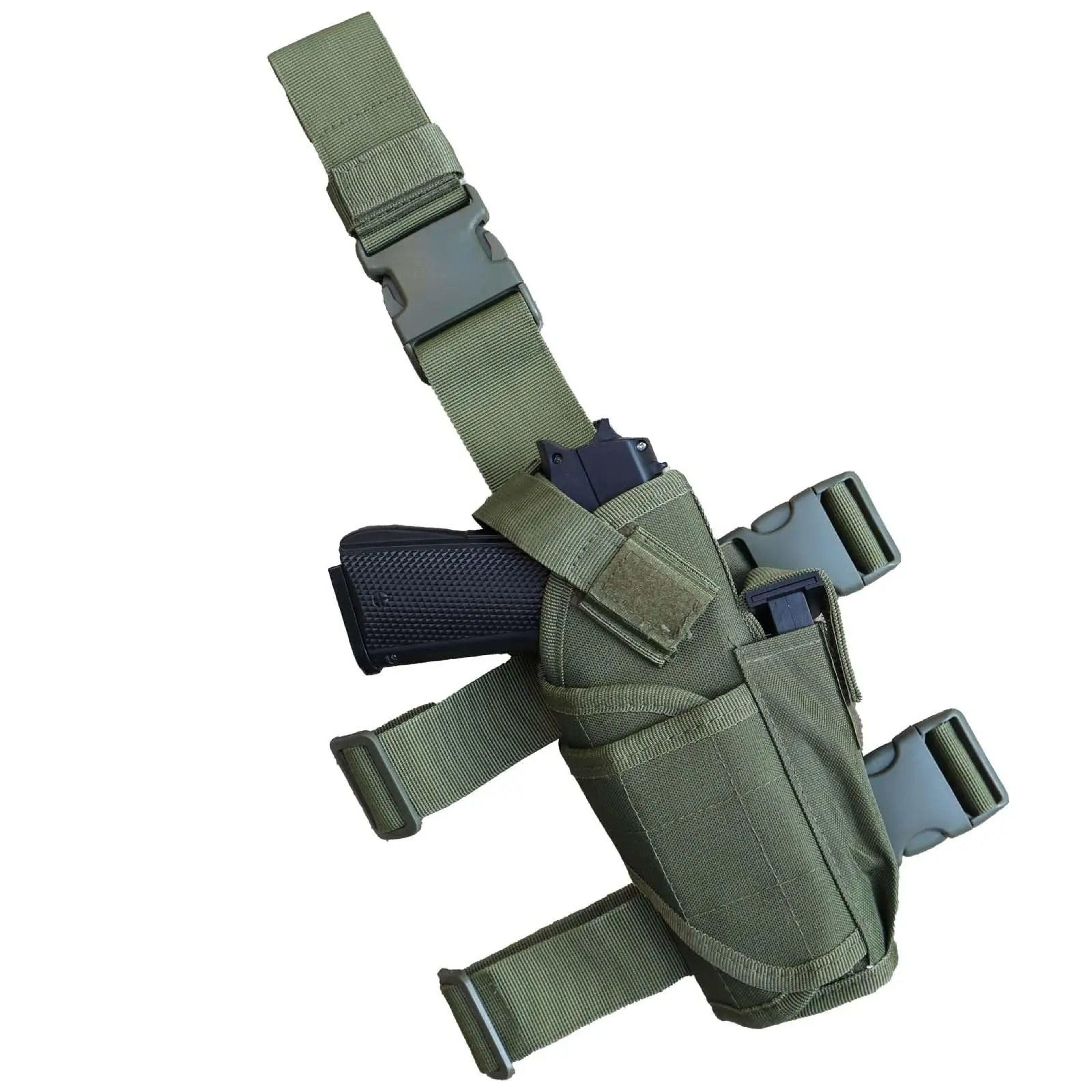 Molle Tactical Pistol Thigh Holster  Adjustable Right Hand Drop Leg Design 7