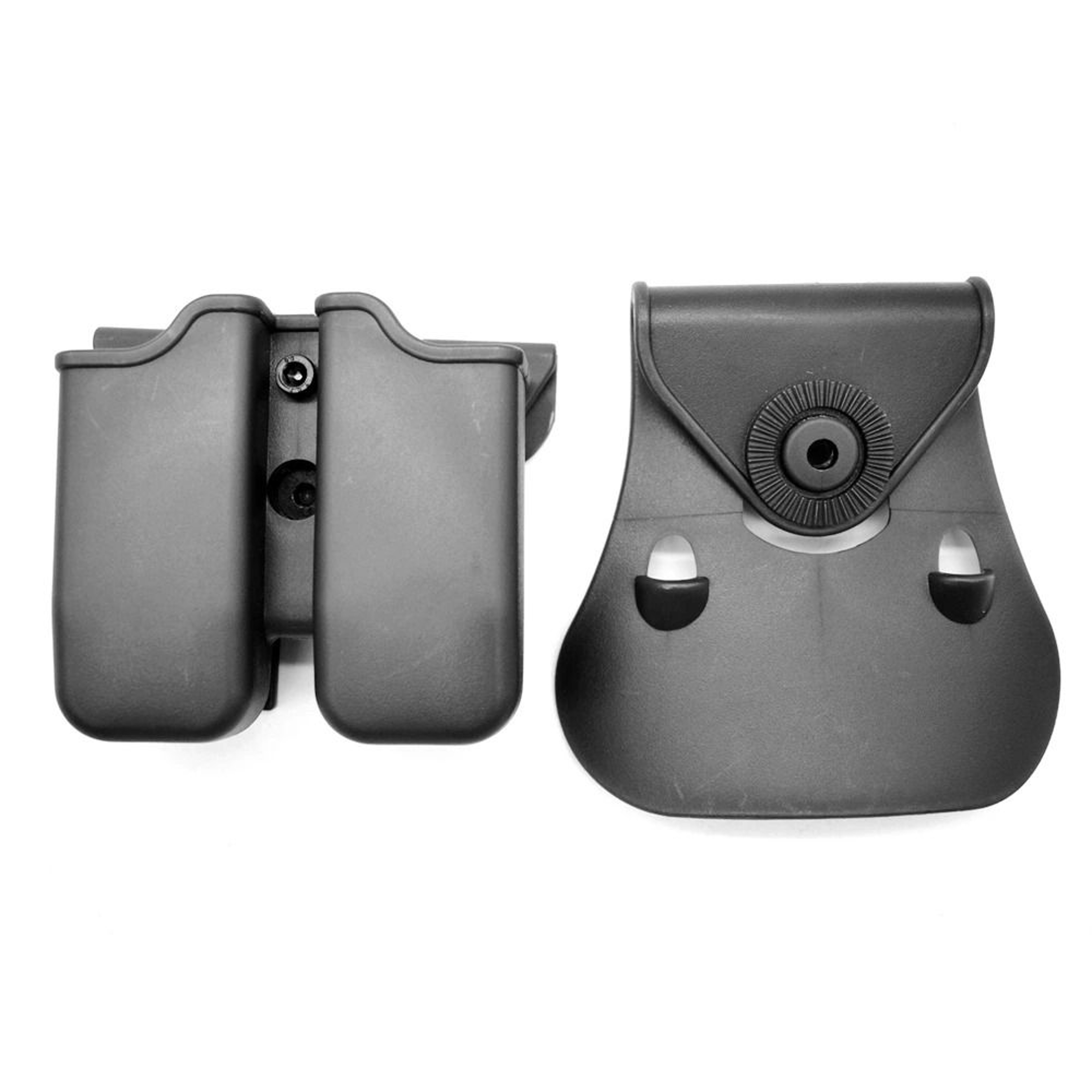 Tactical Double Magazine Holster  Universal 9mm And 40 Caliber Mag Holder With Belt Clip And Paddle 2