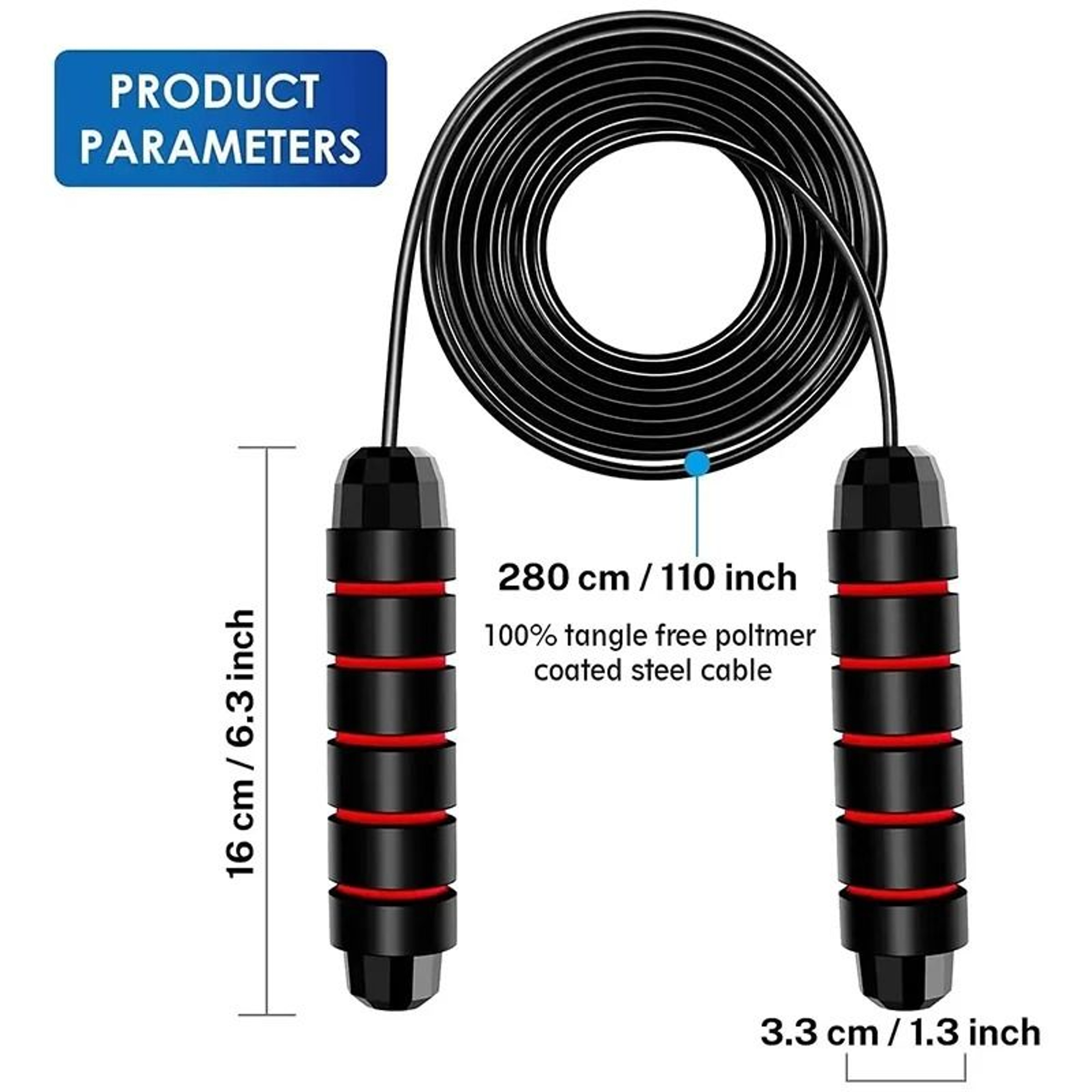 Jump Rope Steel Wire Skipping Exercise Adjustable Fitness Training Rope 5