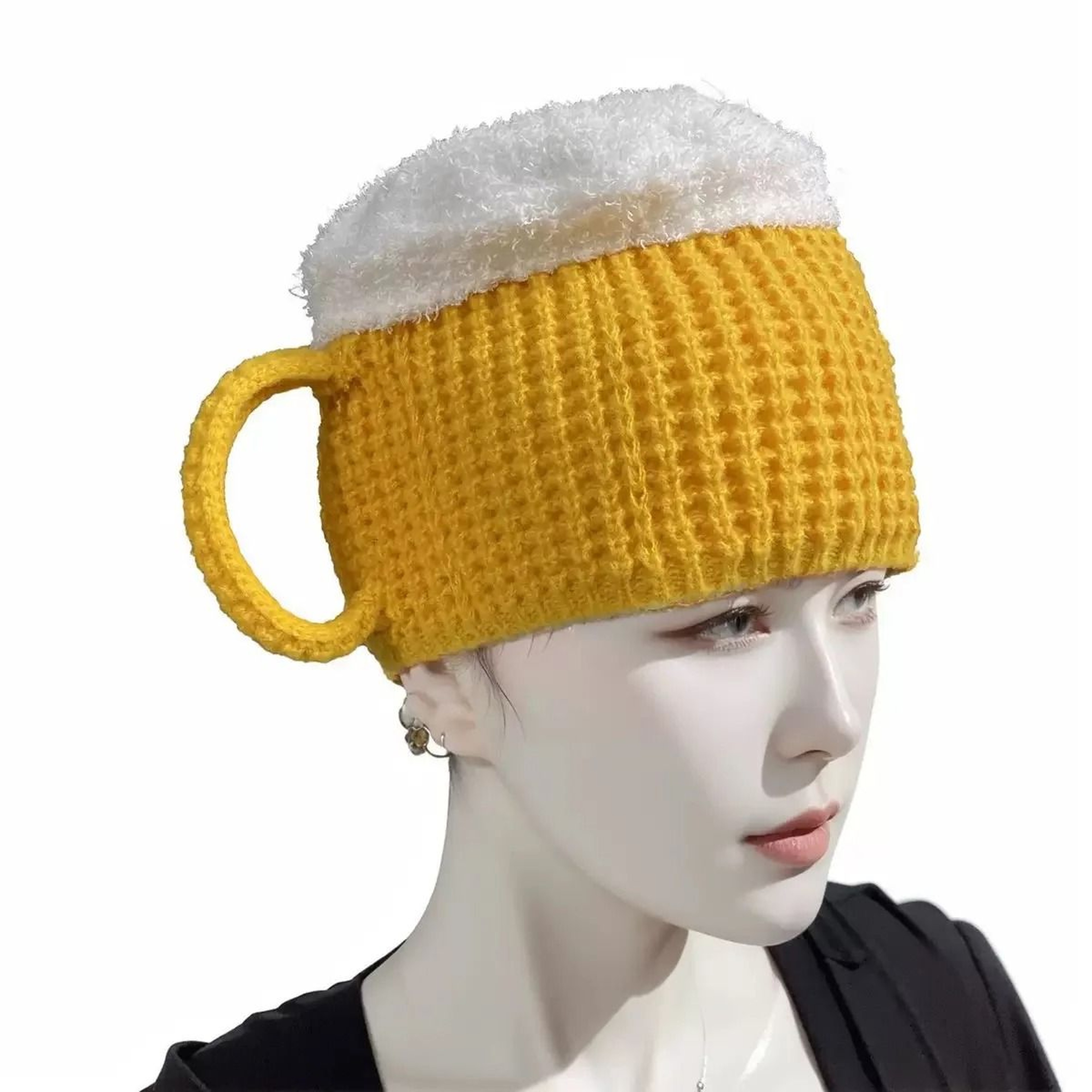3D Beer Mug Knitted Socks Warm Padded Mid Calf Winter Sleep Socks 6
