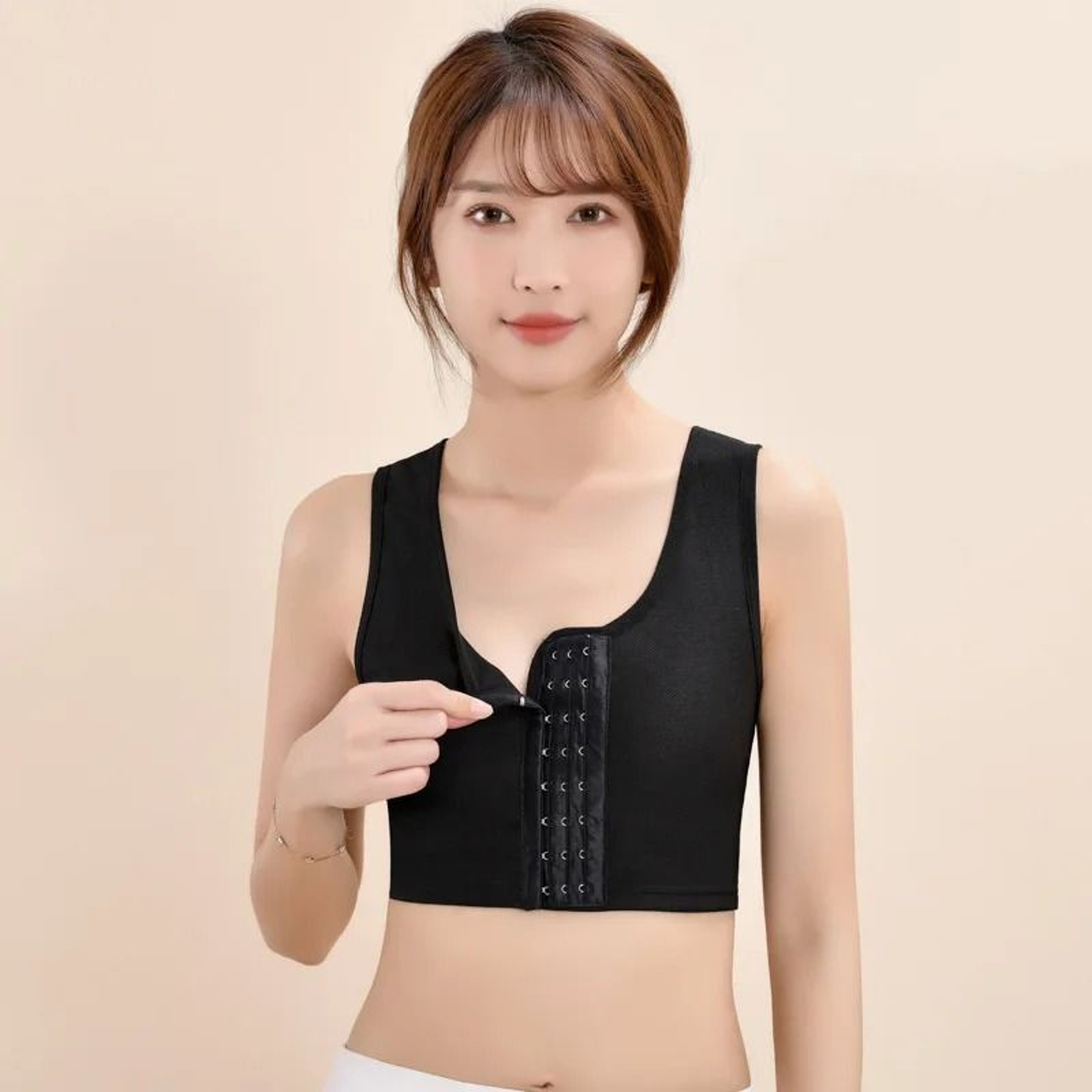 Womens Breathable Chest Binder Wireless Vest Chest Wrap Bandage Tomboy Style Bra 7