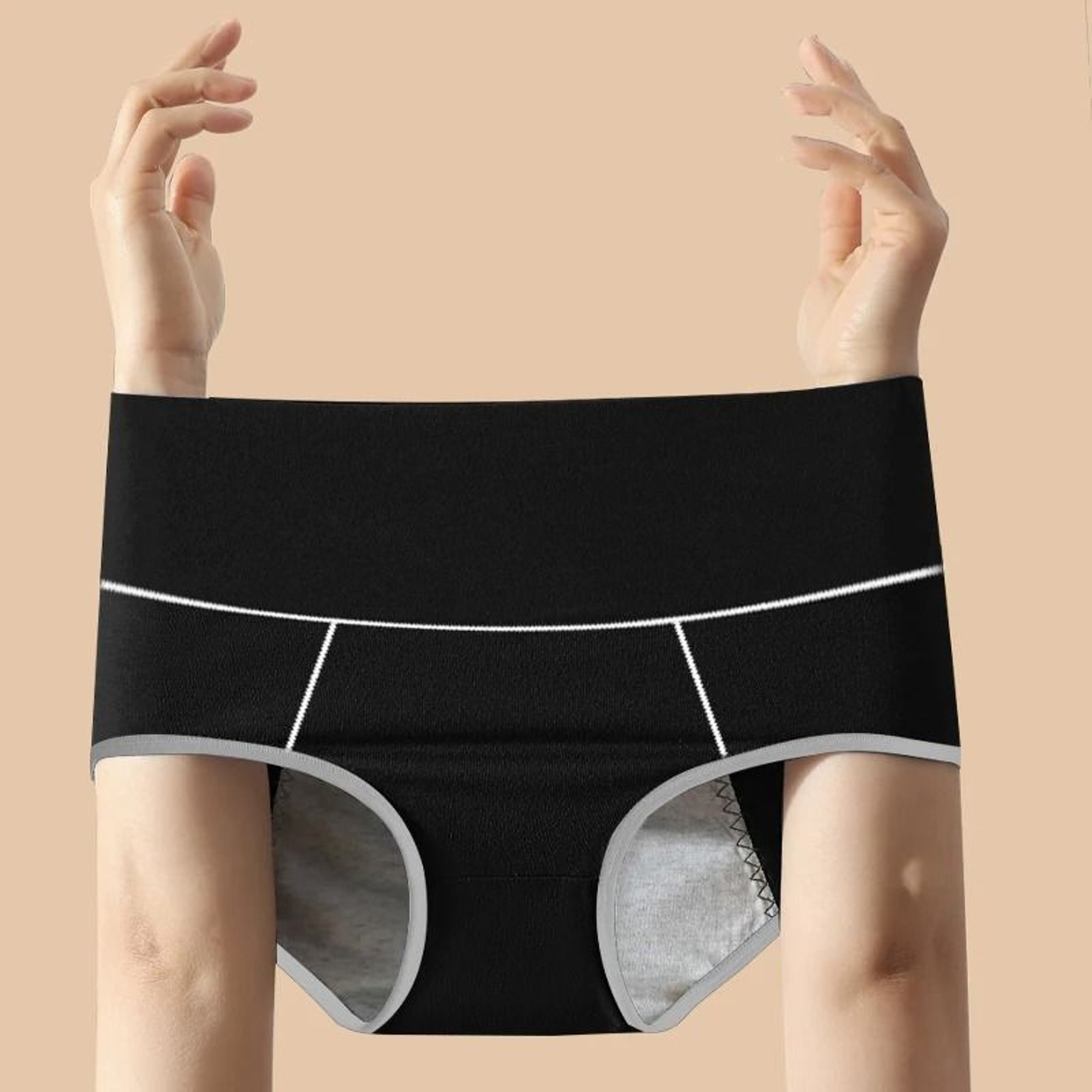 Womens High Waist Leak Proof Period Panties Four Pack Cotton Menstrual Underwear 2