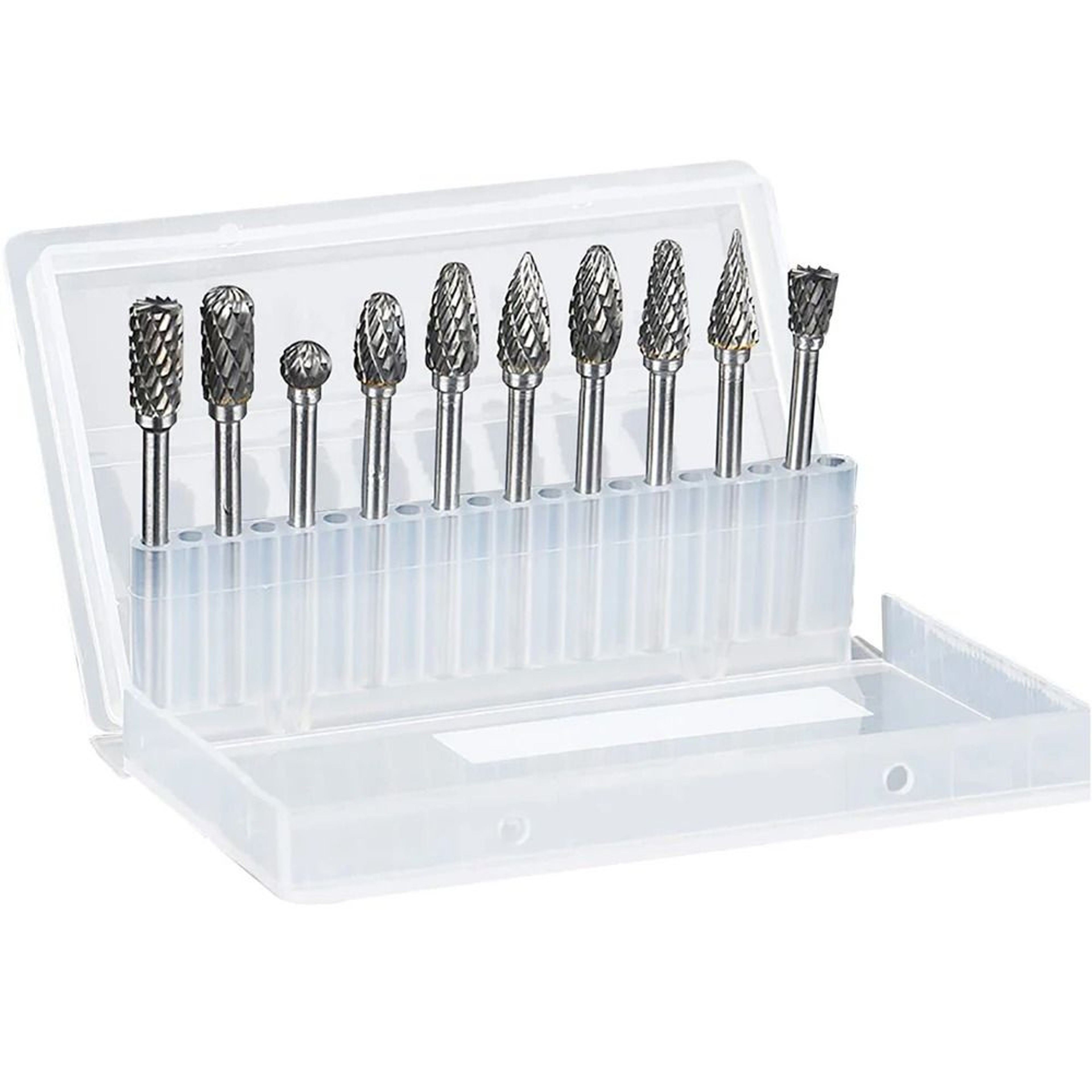 Carbide Burr Set 10 Piece 18 Inch Shank Rotary Tool Bits For Wood And Metal Carving 2