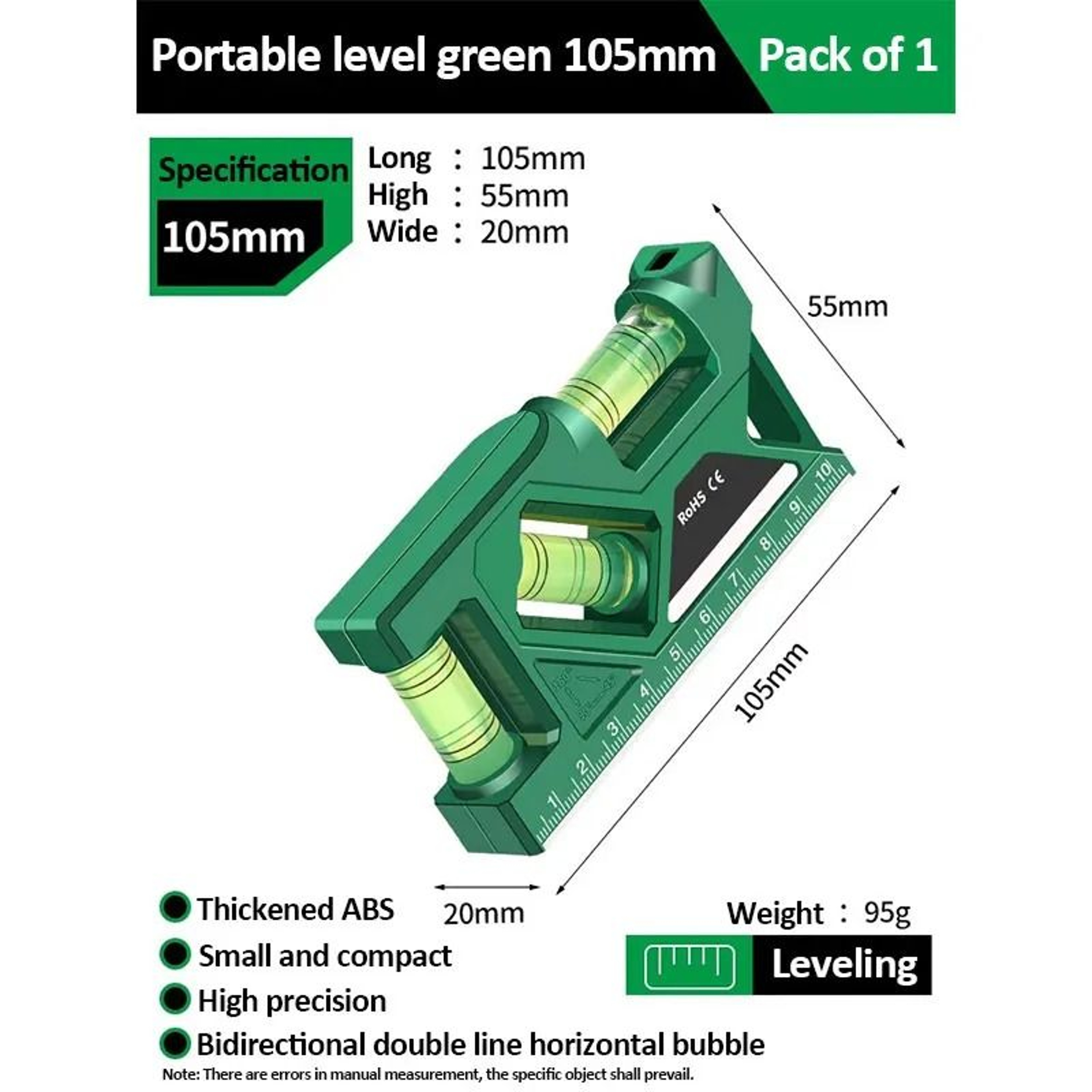 Mini Magnetic Level Gauge High Precision Pocket Measurement Tool 6