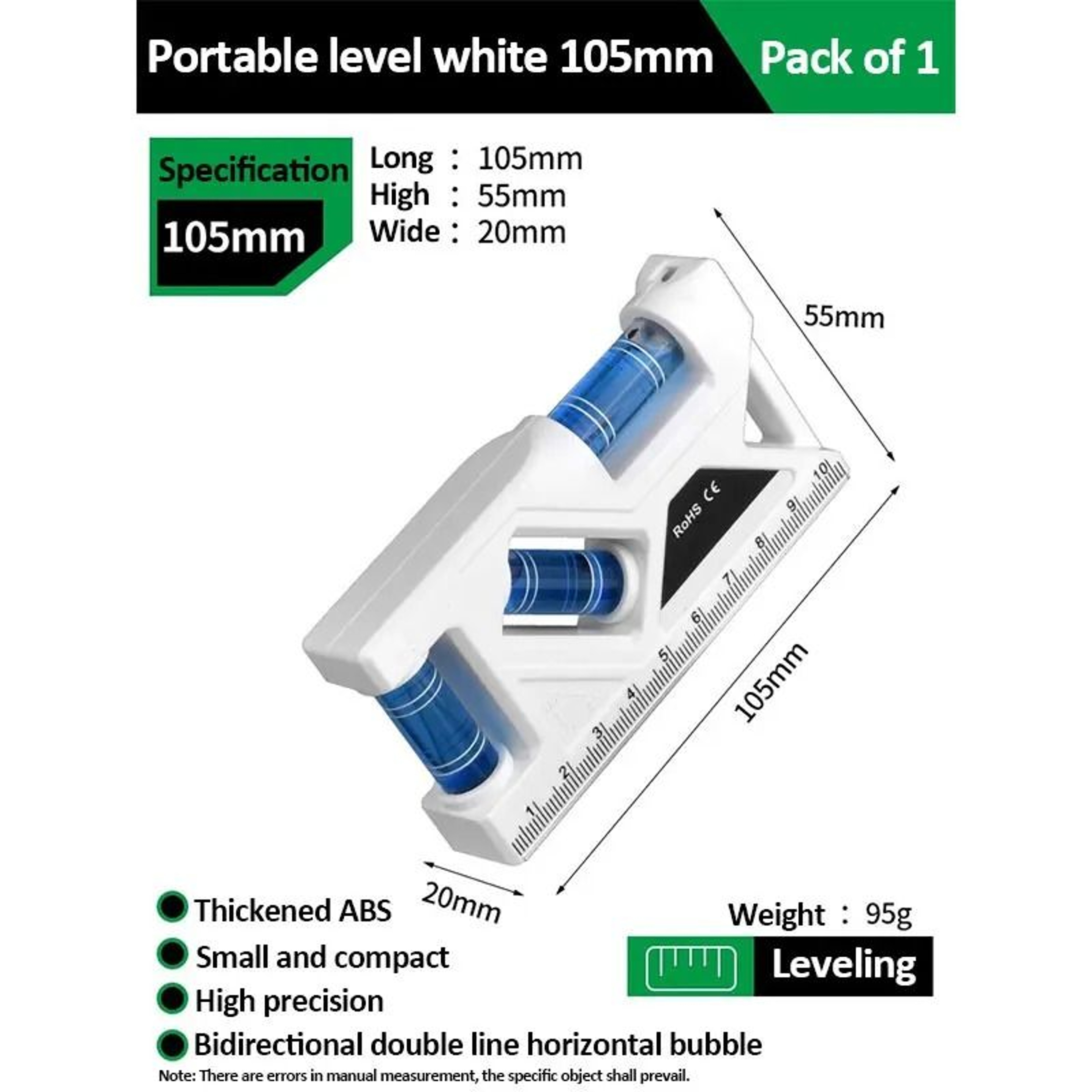 Mini Magnetic Level Gauge High Precision Pocket Measurement Tool 7