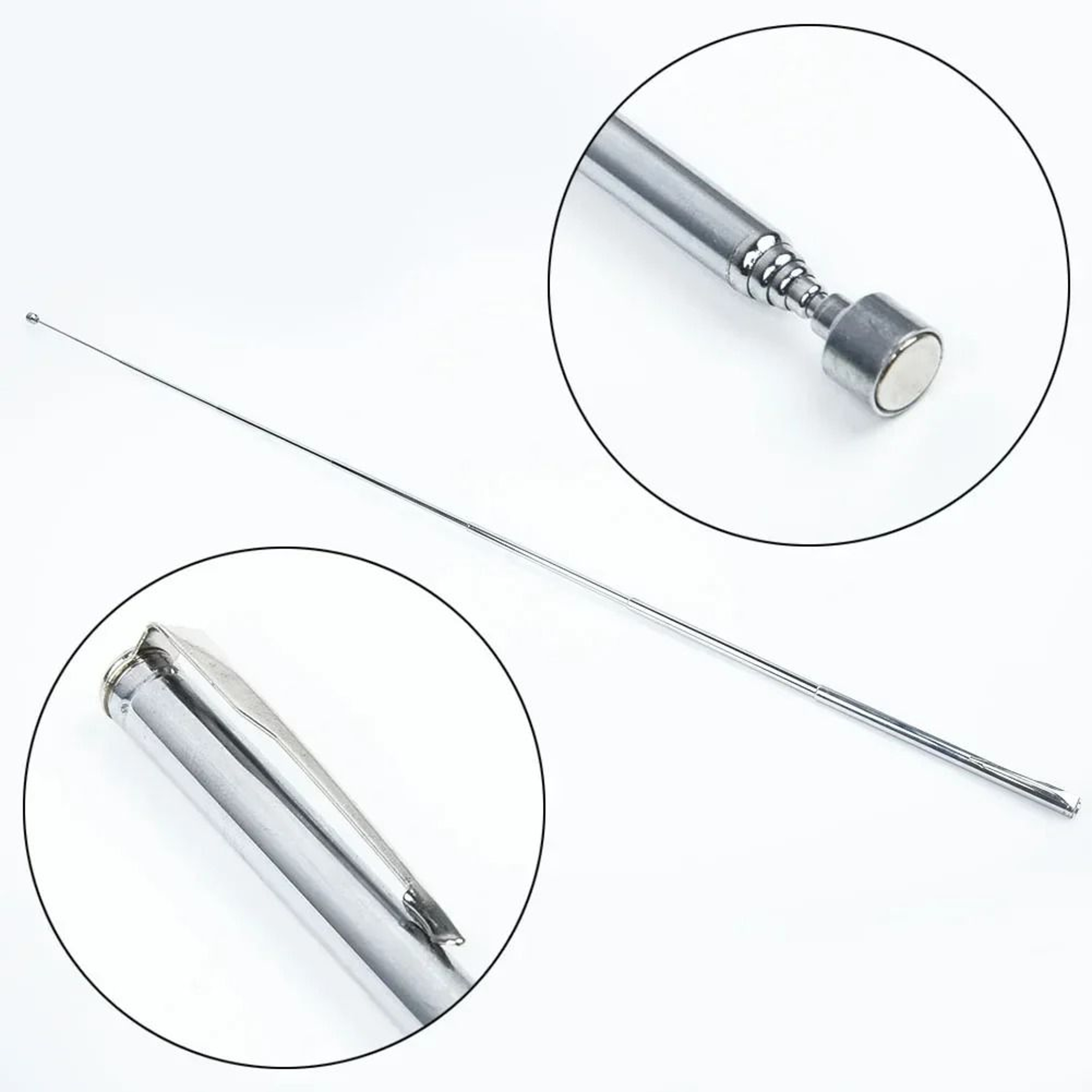 Telescopic Magnetic Pickup Pen Tool Extendable Stainless Steel Rod For Car And Machinery Repair 2