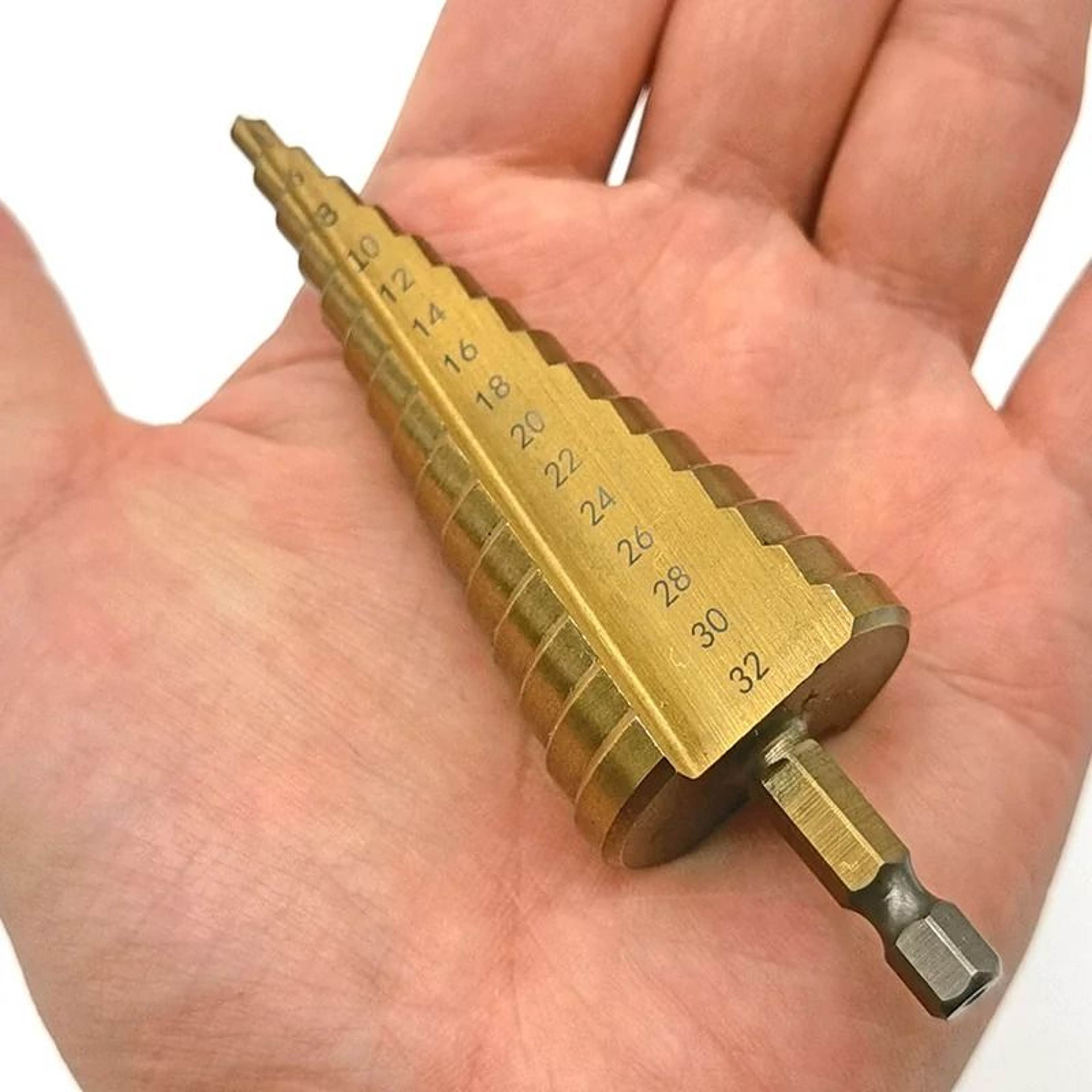 Titanium Coated Step Drill Bit 4 To 32 Mm HSS Metal Wood And PVC Cone Cutter 0