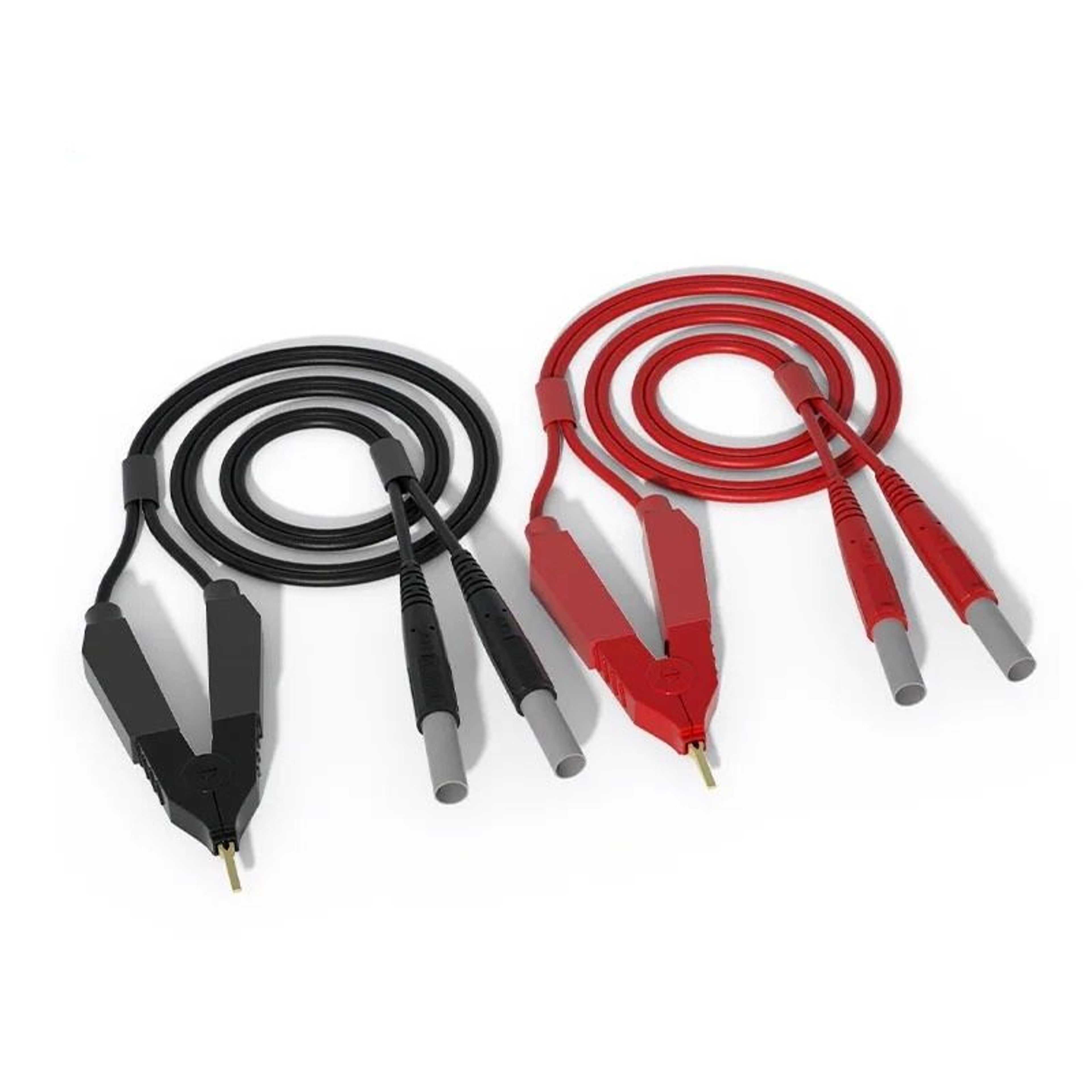 Kelvin Test Clamp Cable Set With 4 Mm Safety Banana Connectors Two Piece 1 Meter Leads 0