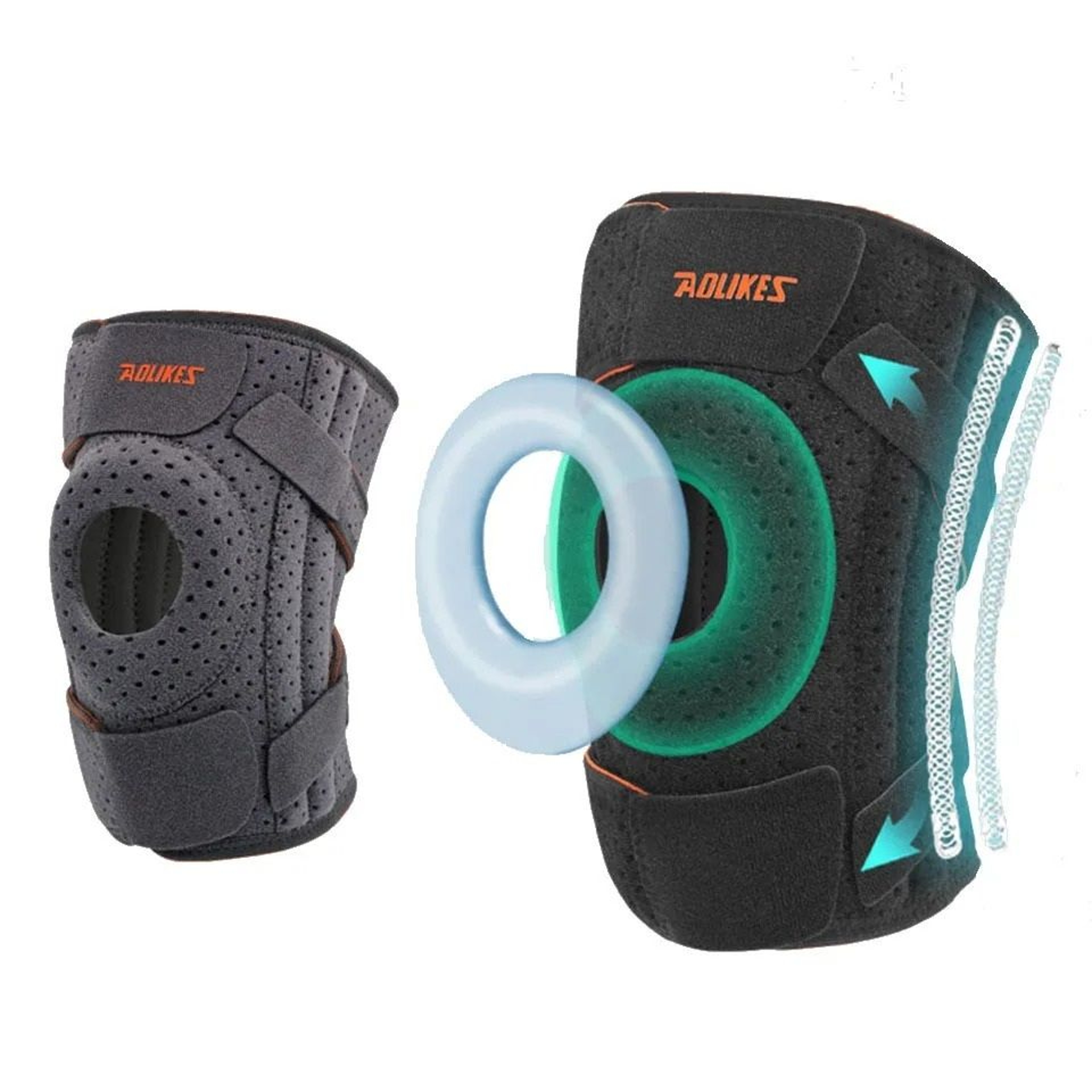Adjustable Knee Brace With Side Stabilizers And Patella Gel Support 3