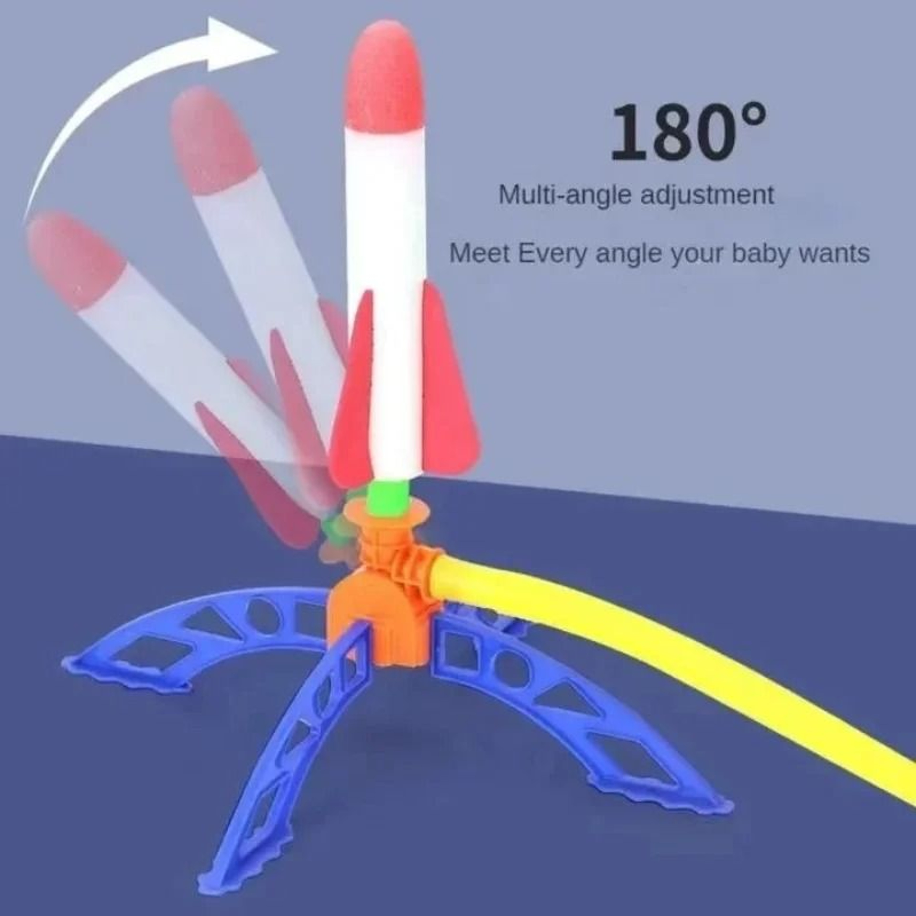 Kids Air Powered Rocket Launcher With Foot Pump For Outdoor Play 5