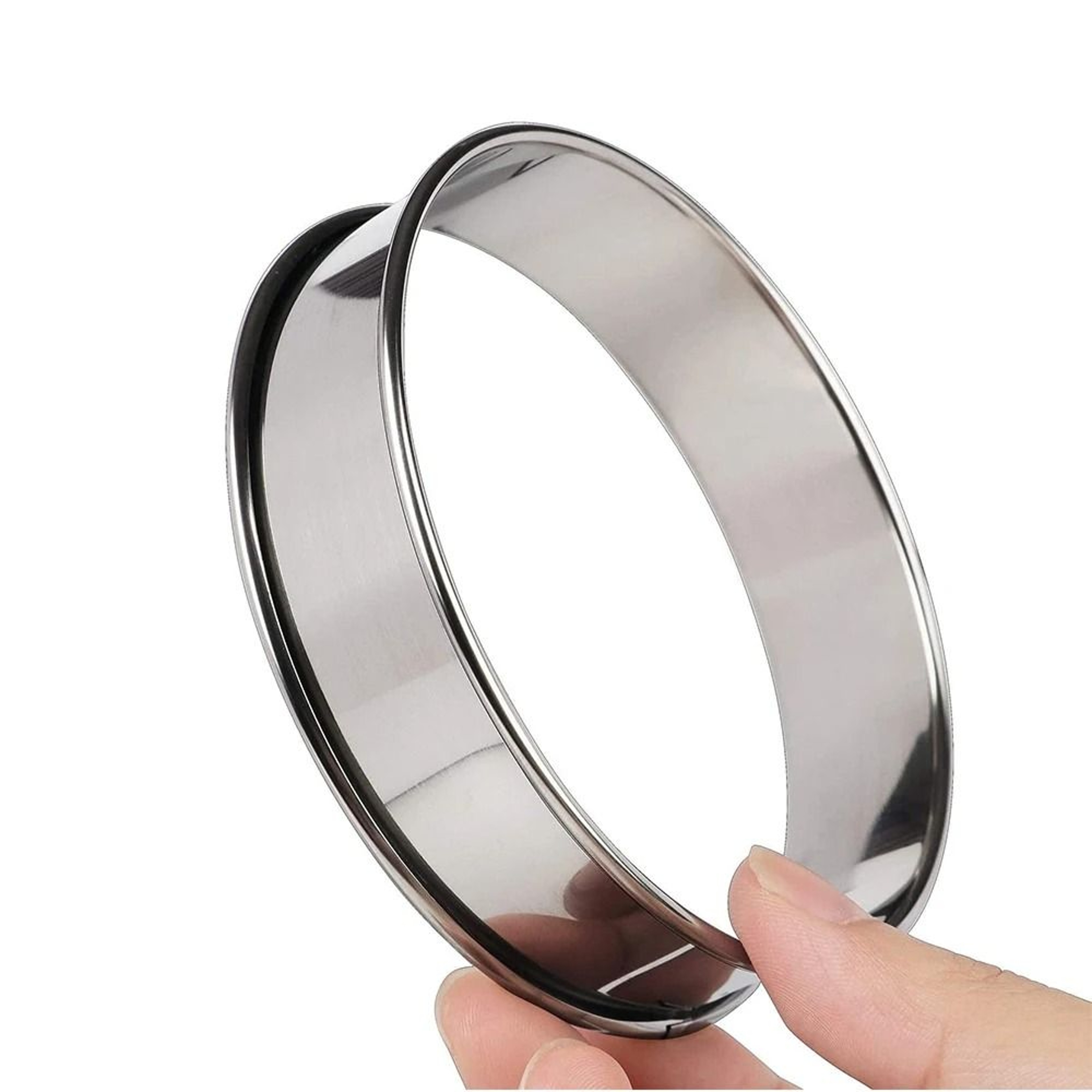 Stainless Steel Baking Rings Set For Tarts Cakes Cookies And Pastries 2 Pieces 4