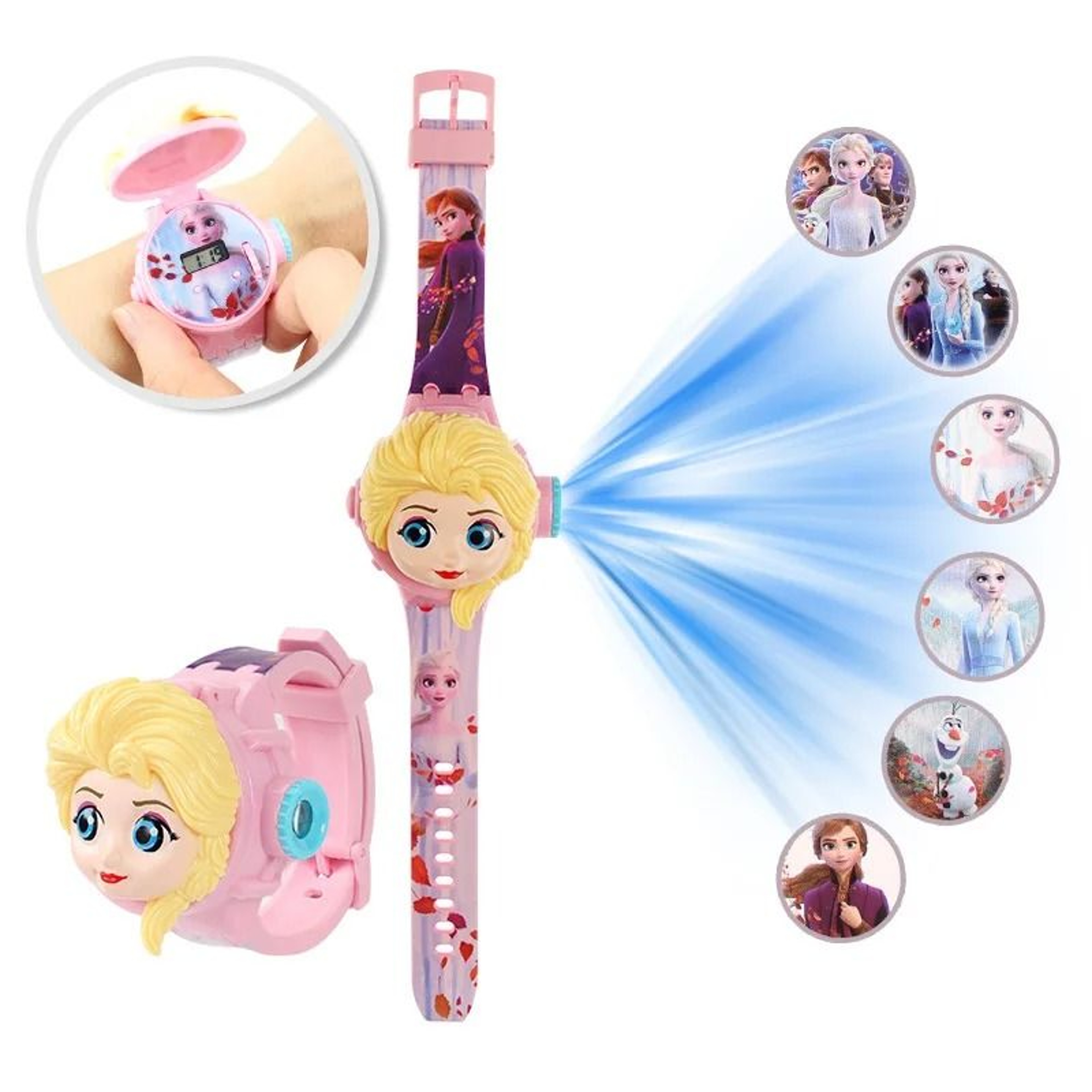 3D Projection Kids Digital Watch With Flip Cover And Cartoon Images 14