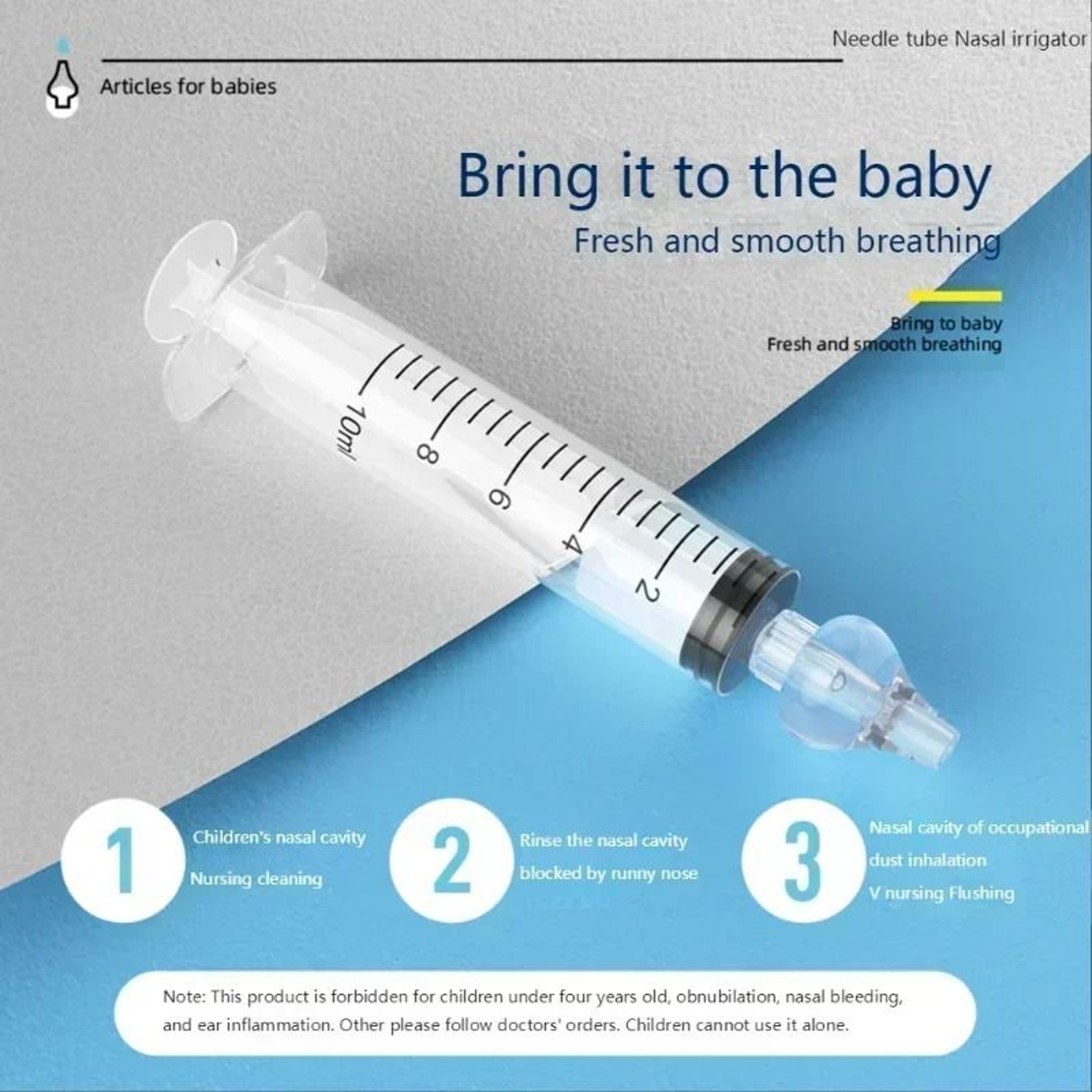 Silicone Baby Nasal Aspirator Syringe For Gentle Nose Cleaning 4