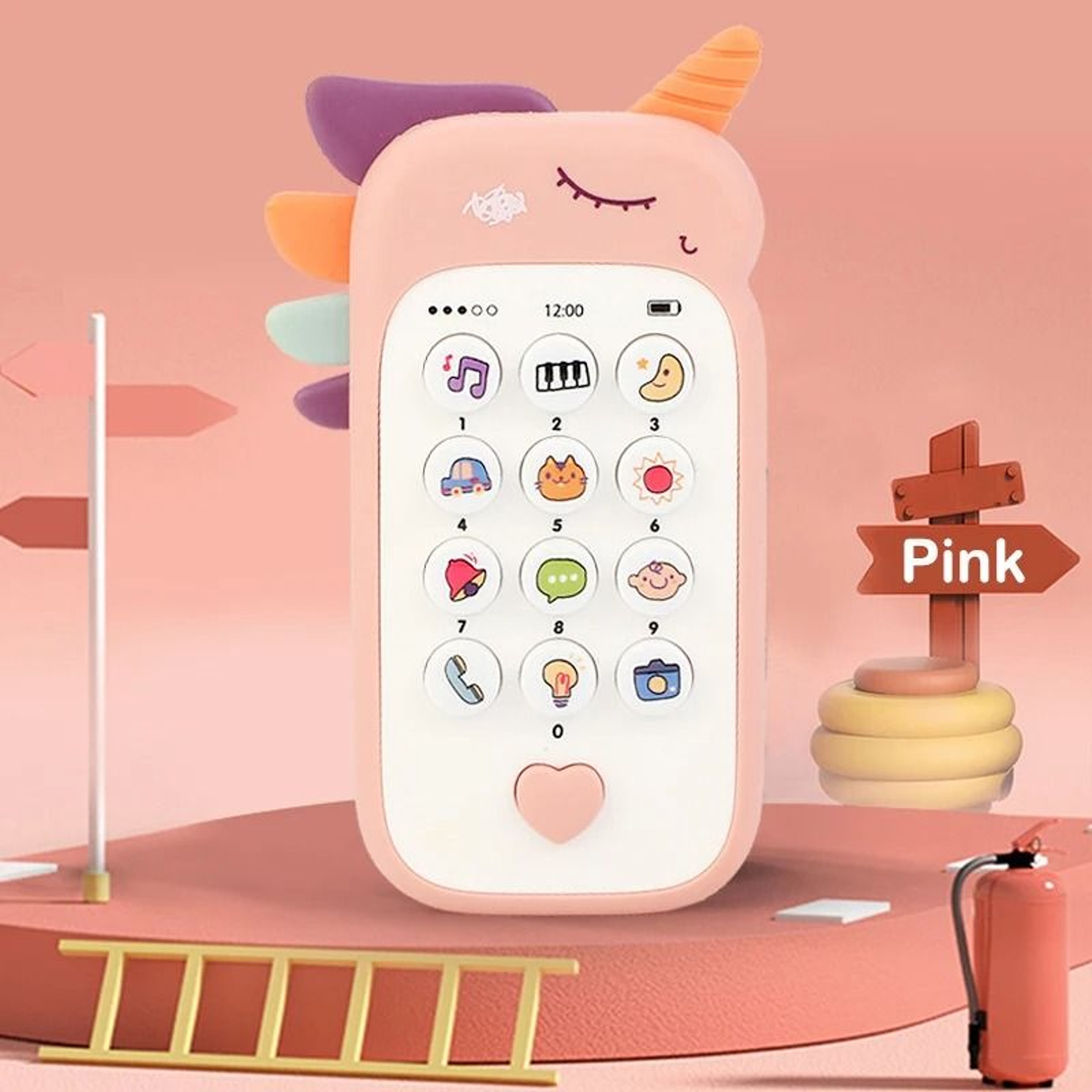 Baby Phone Toy With Music Lights And Teether For Early Learning 6