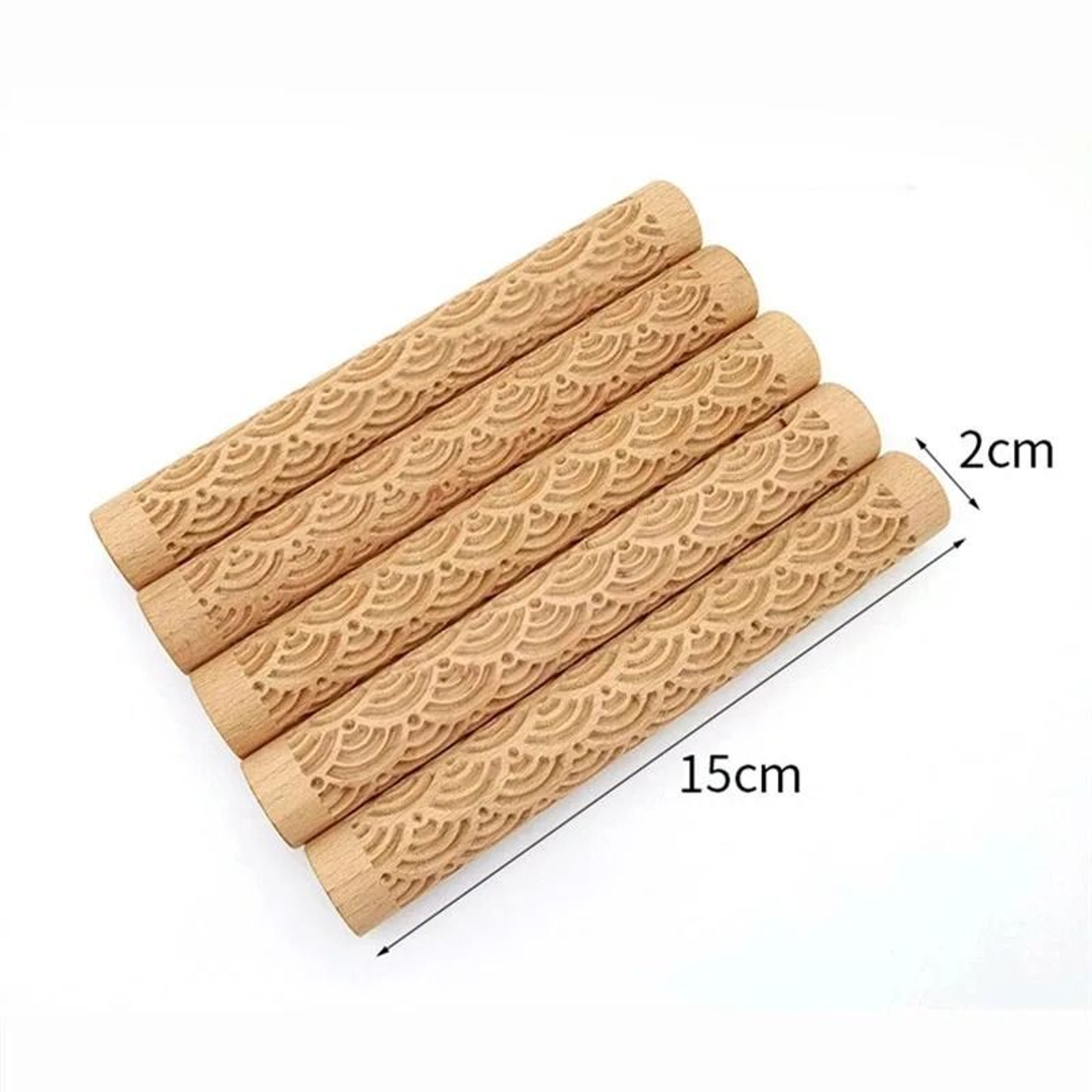 Wooden Texture Rolling Pin For Pottery Clay And DIY Craft Projects 5