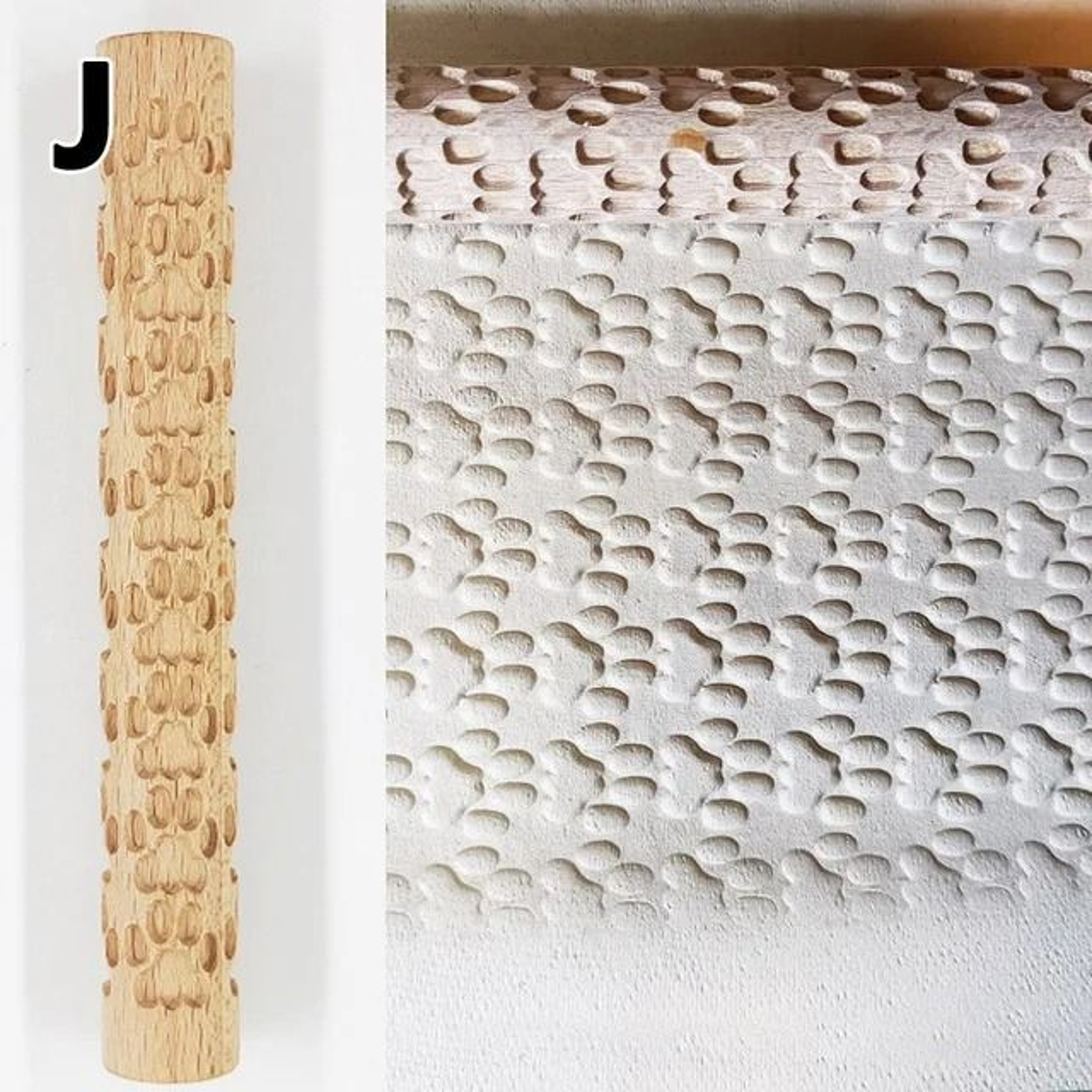 Wooden Texture Rolling Pin For Pottery Clay And DIY Craft Projects 15