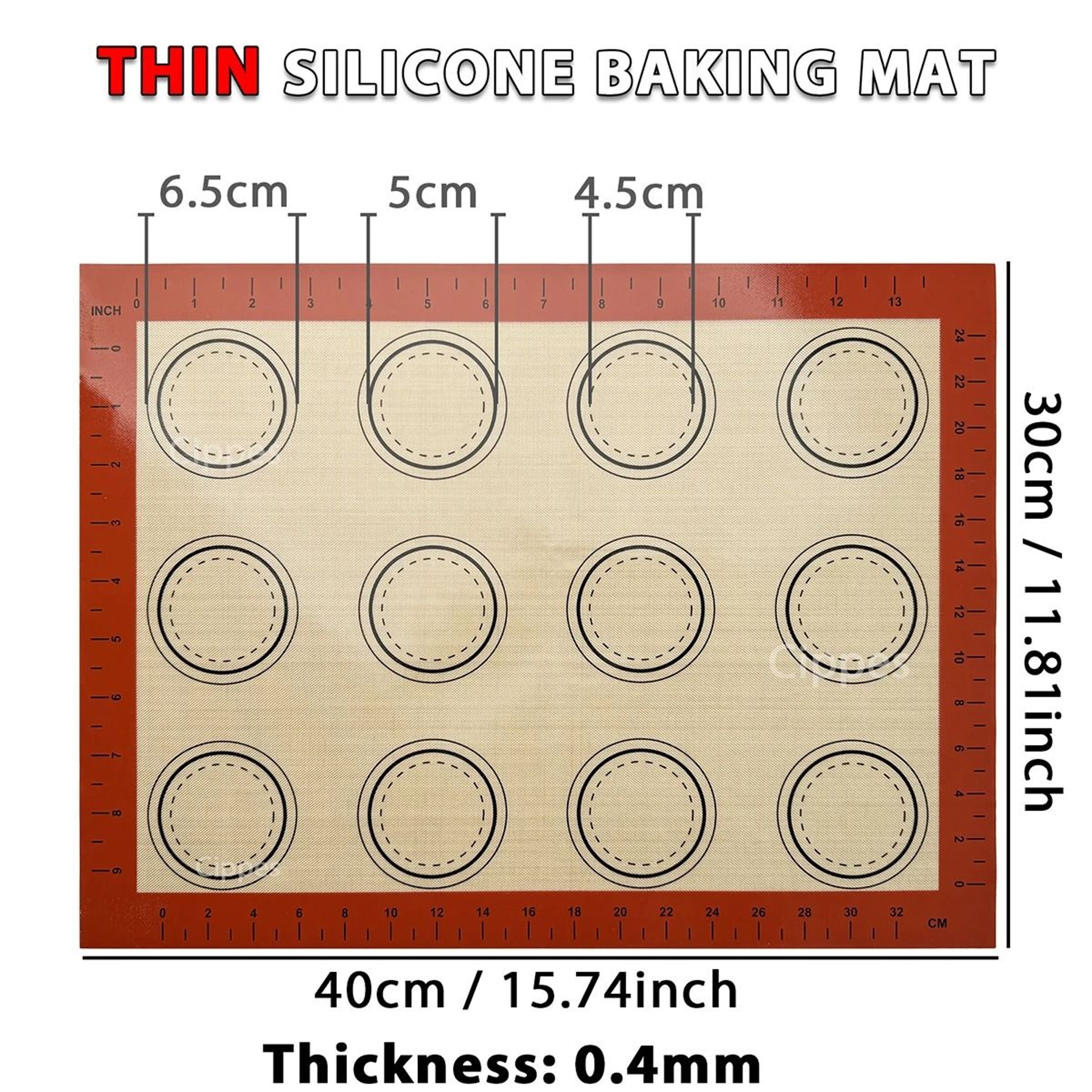 Silicone Baking Mat Thin 04 Mm Non Stick Reusable Oven Liner 7