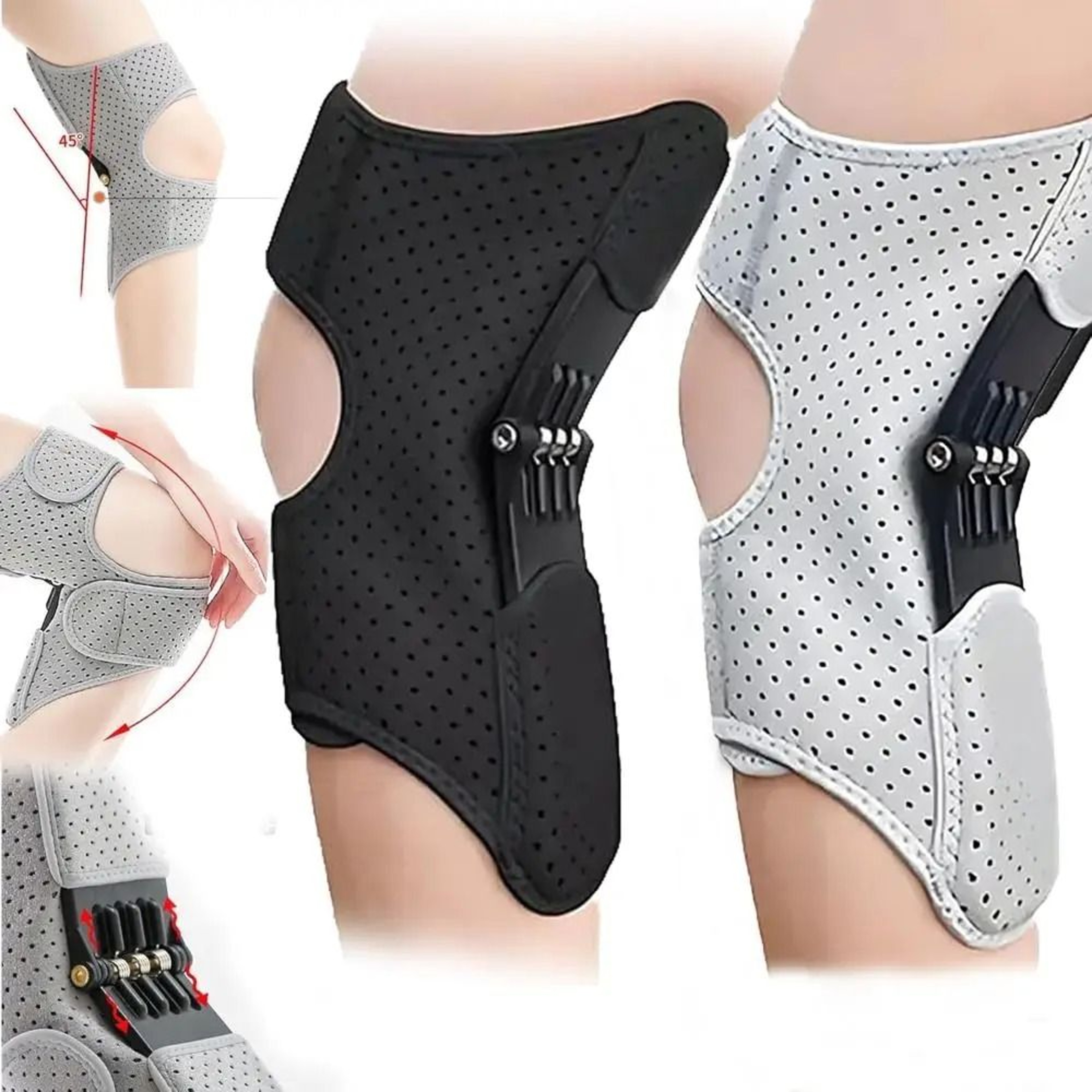 Knee Assistive Device With Power Joint Support And Non Slip Knee Brace 3