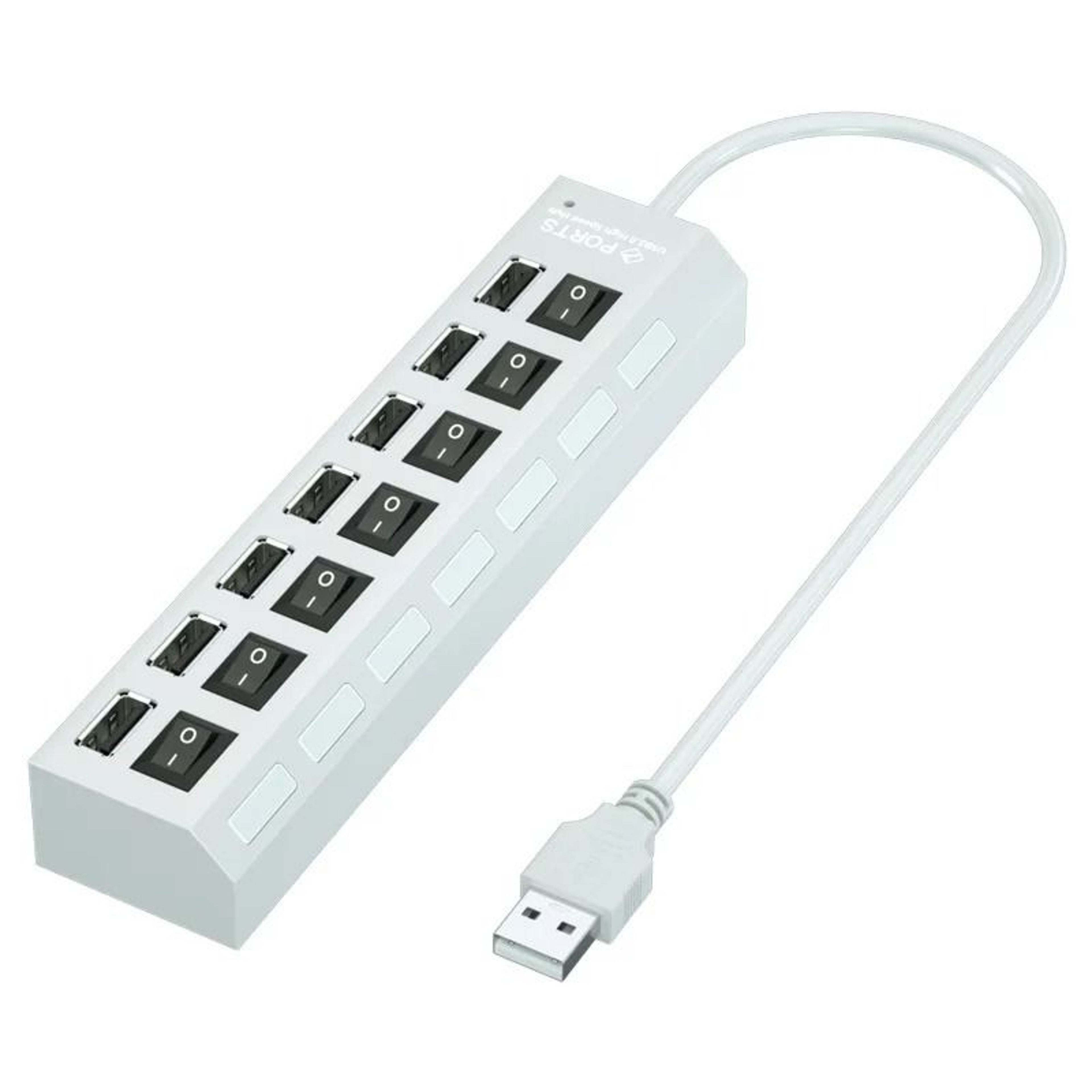 USB Hub 7 Port Multi Splitter With Power Switch For PC And Laptop Accessories 2
