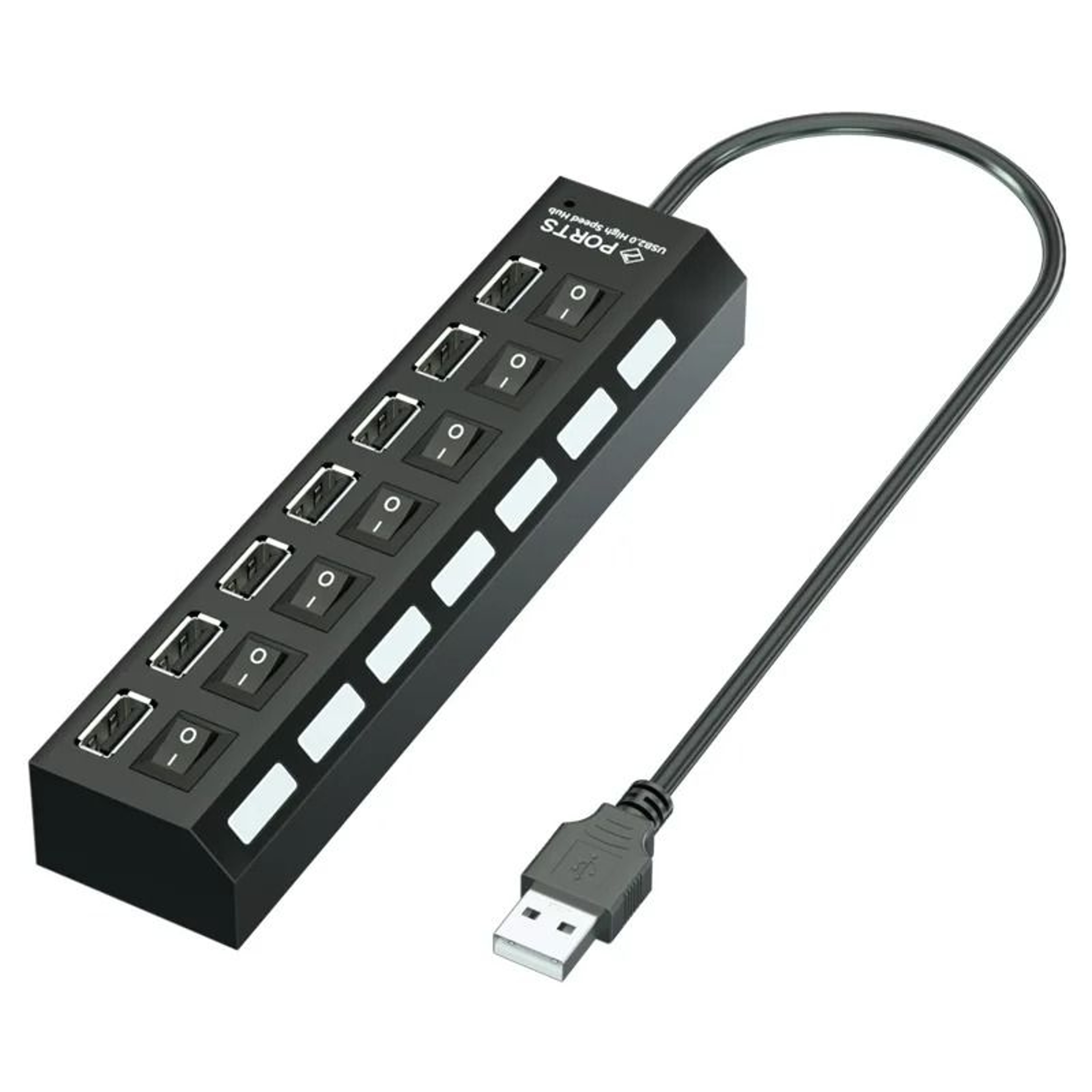 USB Hub 7 Port Multi Splitter With Power Switch For PC And Laptop Accessories 6