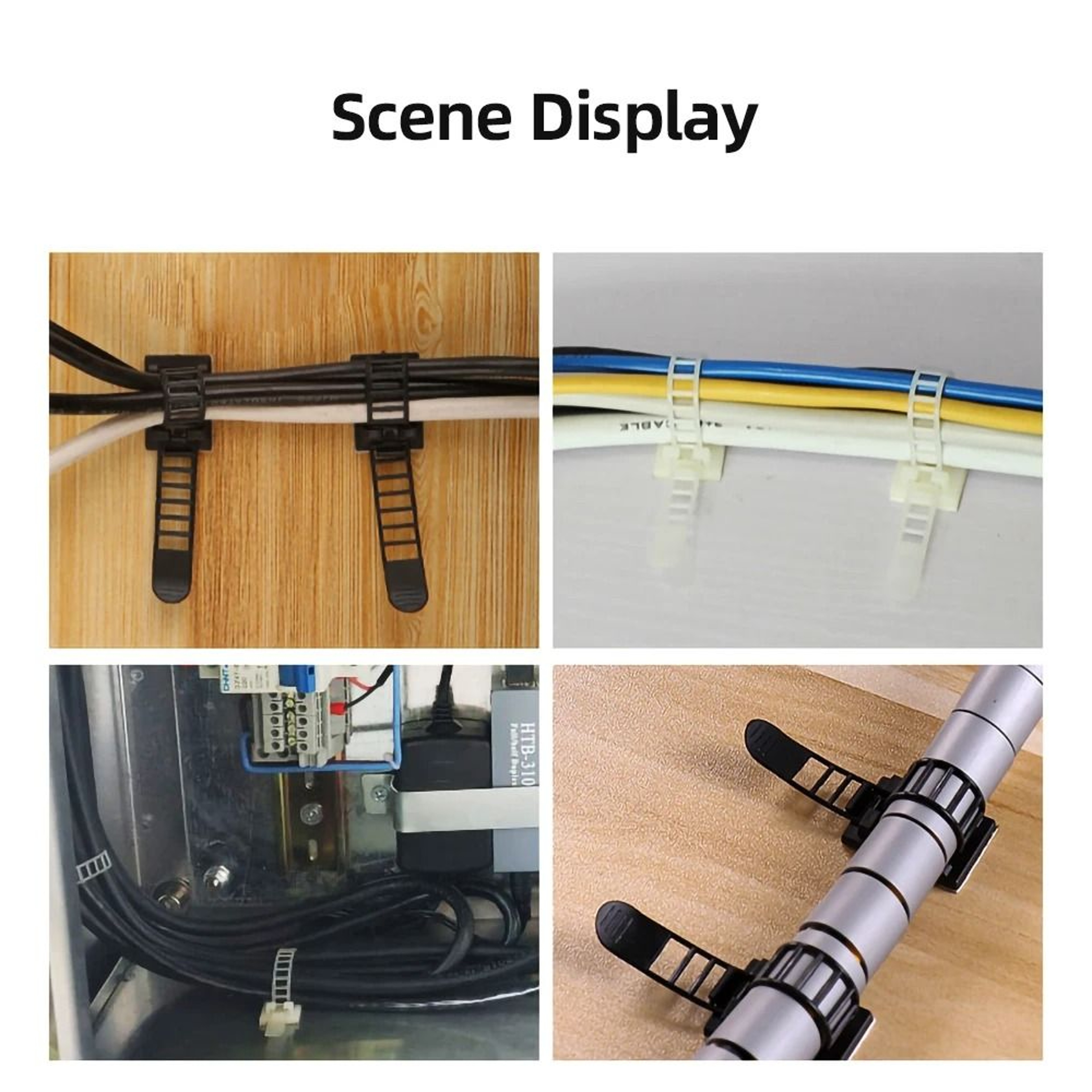 10 Pack Cable Tie Wire Management Clips Adjustable Cable Organizer For Desk Wall And Car 5