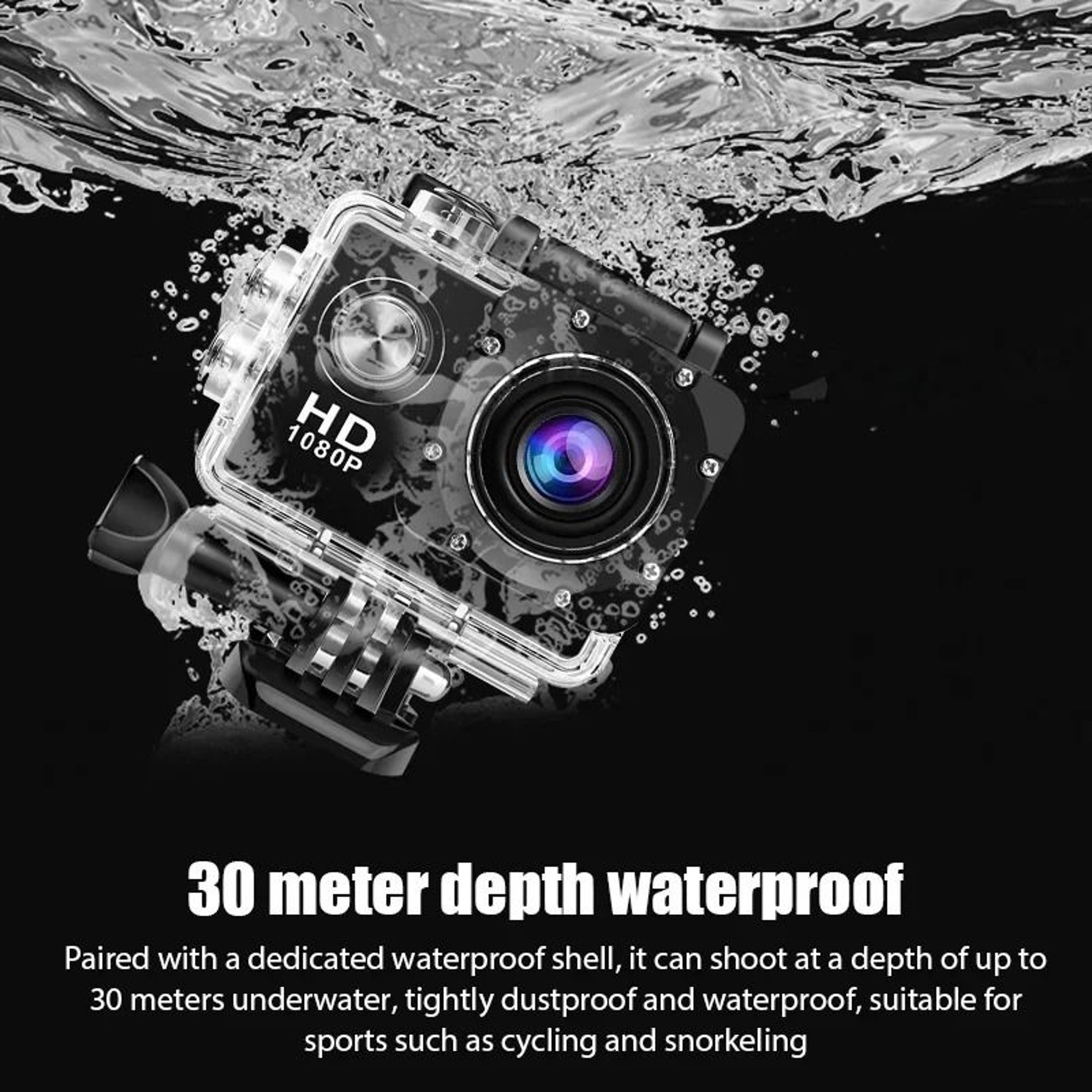 4K Ultra HD Action Camera With Waterproof Case And 20 Inch Screen 2