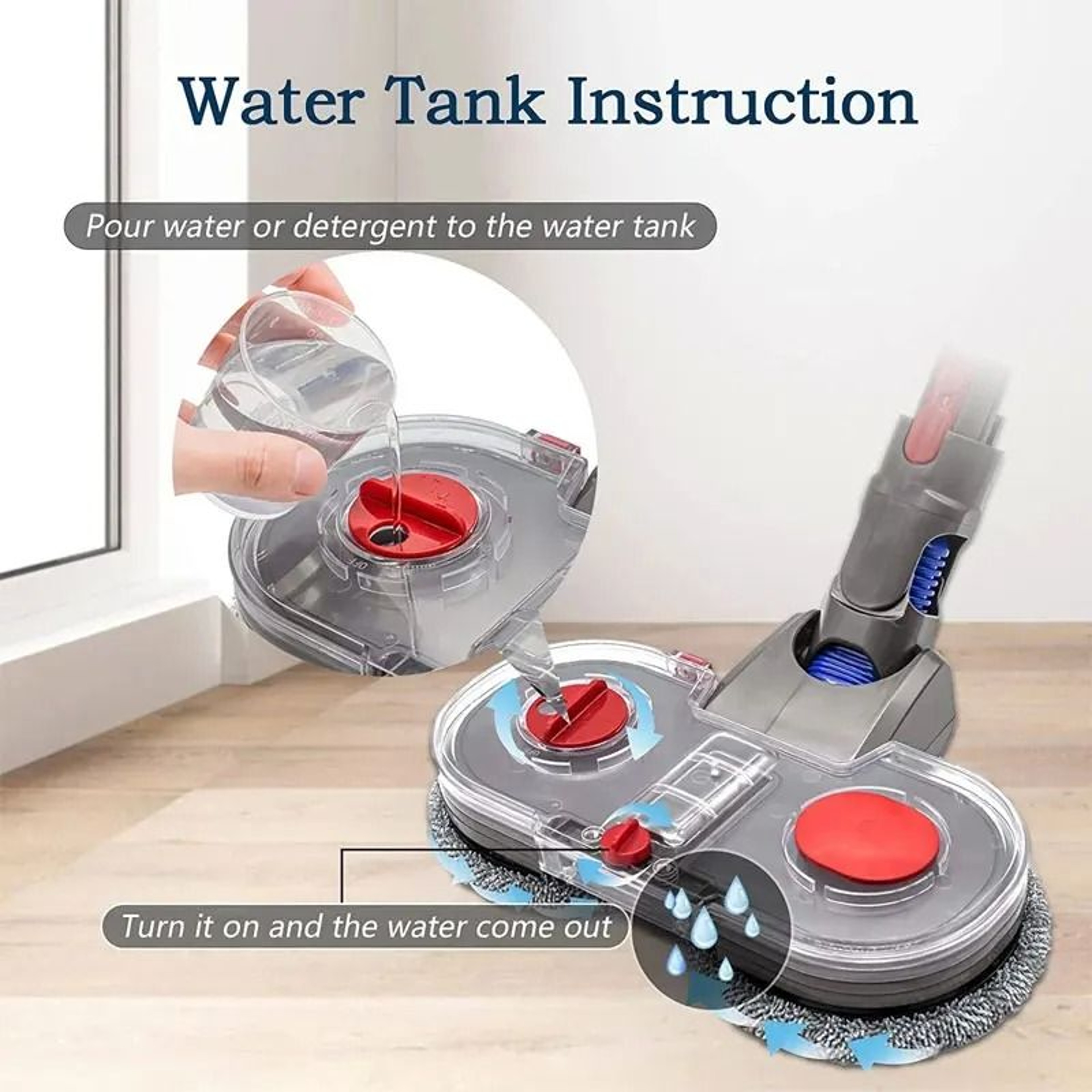 Electric Mop Head Kit Compatible With V7 V8 V10 V11 V15 Vacuum Models With Water Reservoir And Clea 2