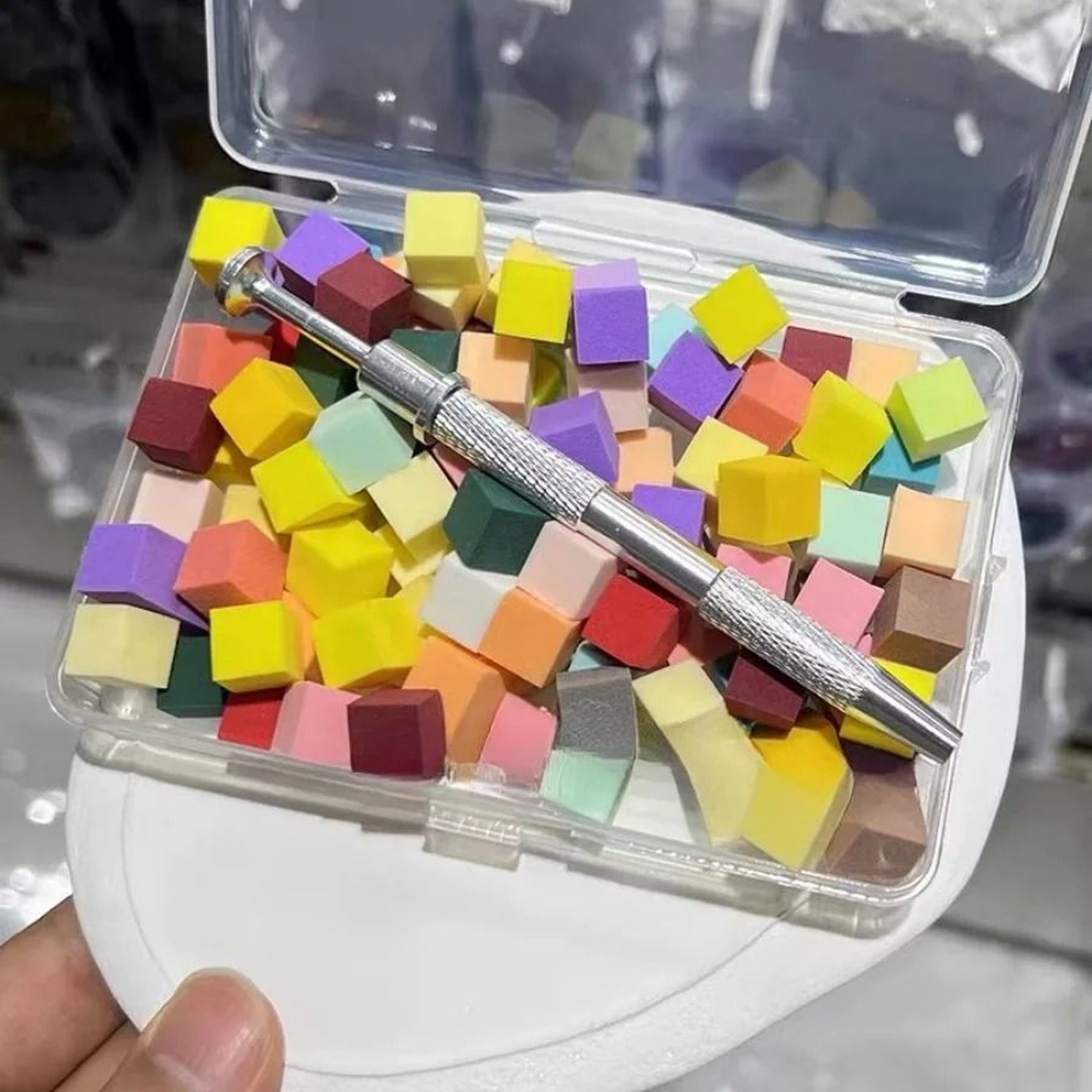 100 Piece Gradient Sponge Brush Set For Nail Art And Gel Polish 1