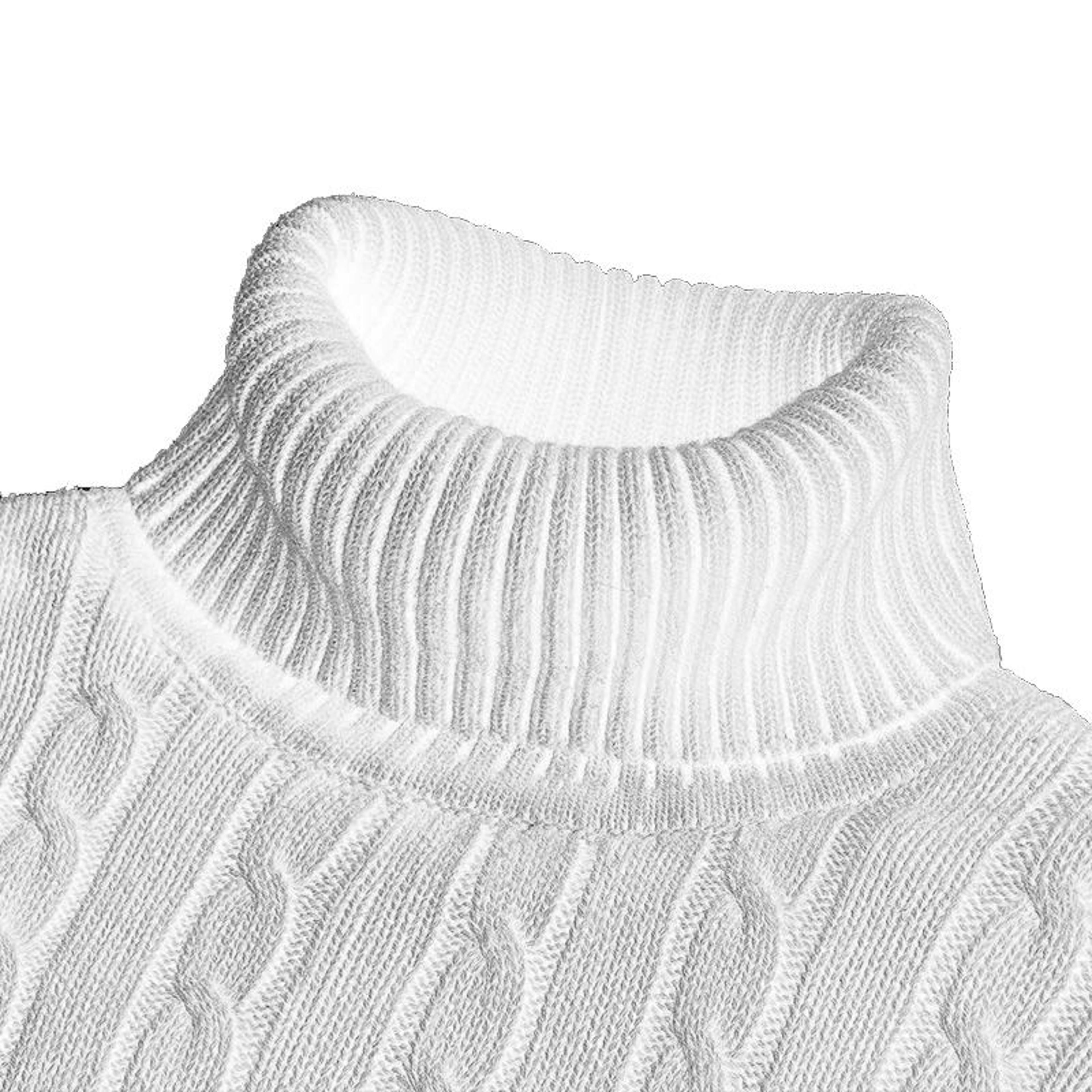 Mens Turtleneck Knitted Sweater For Warm Casual Wear 3