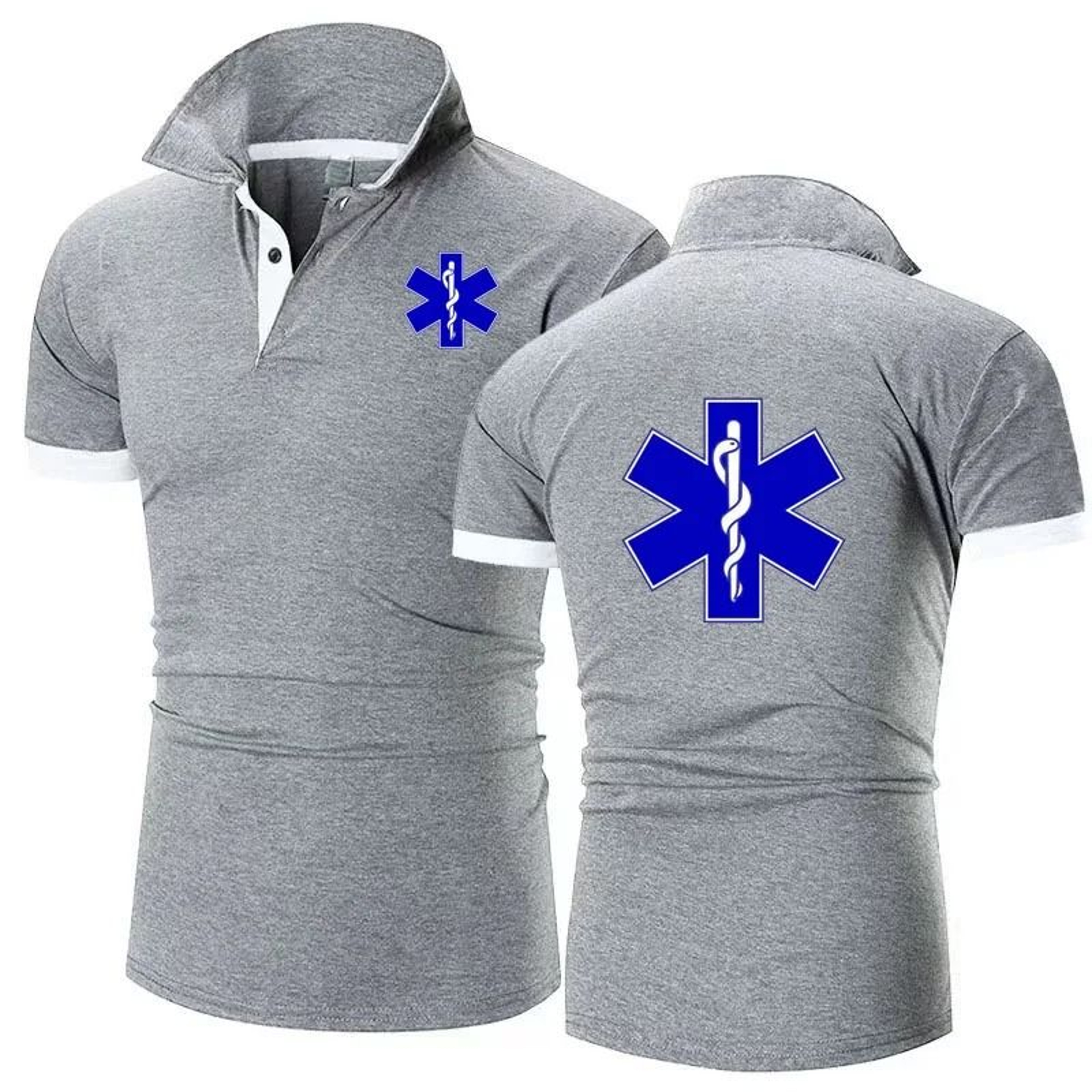 Mens Casual Emergency Style Polo Shirt 3