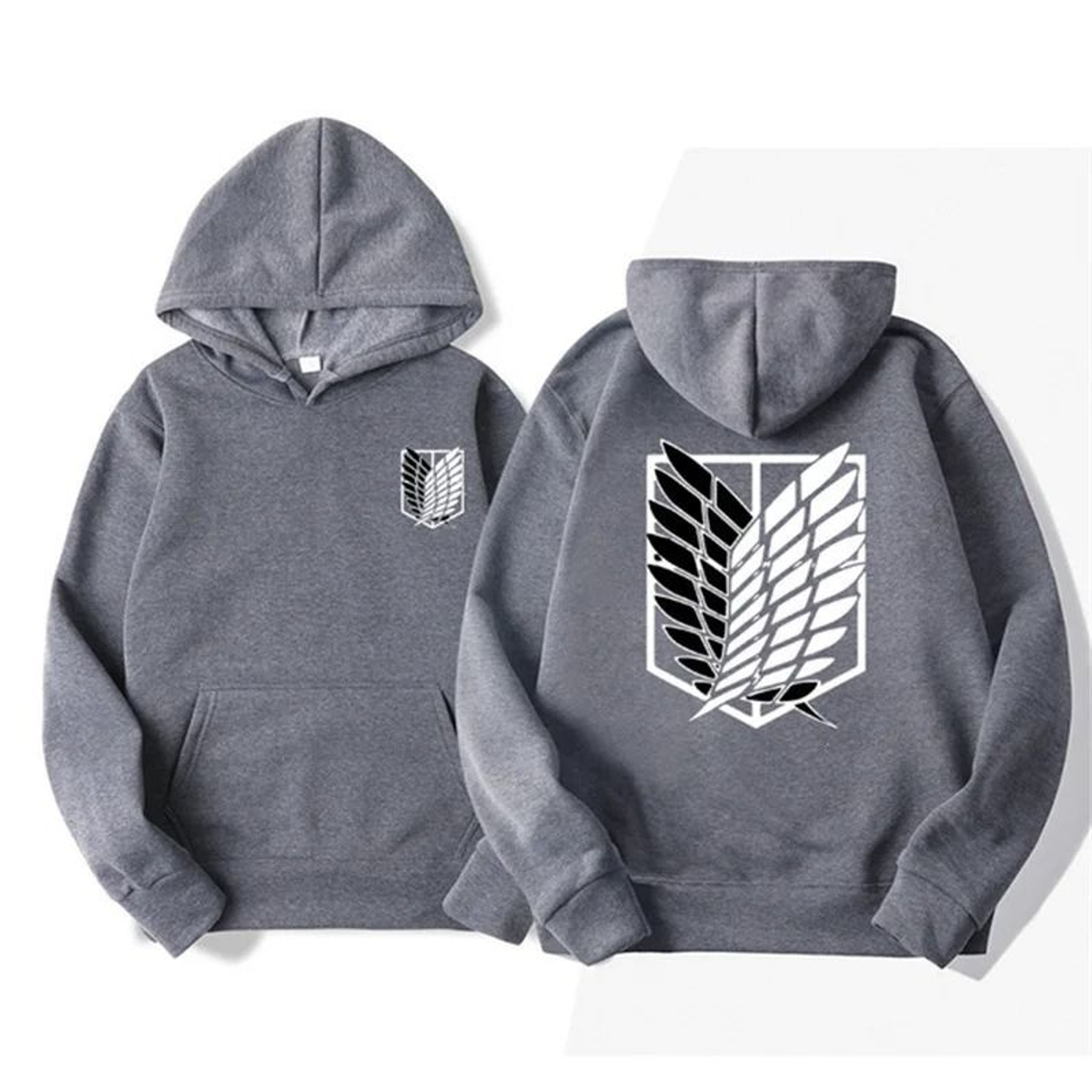 Mens Anime Graphic Hoodie Attack Inspired Streetwear Pullover 9