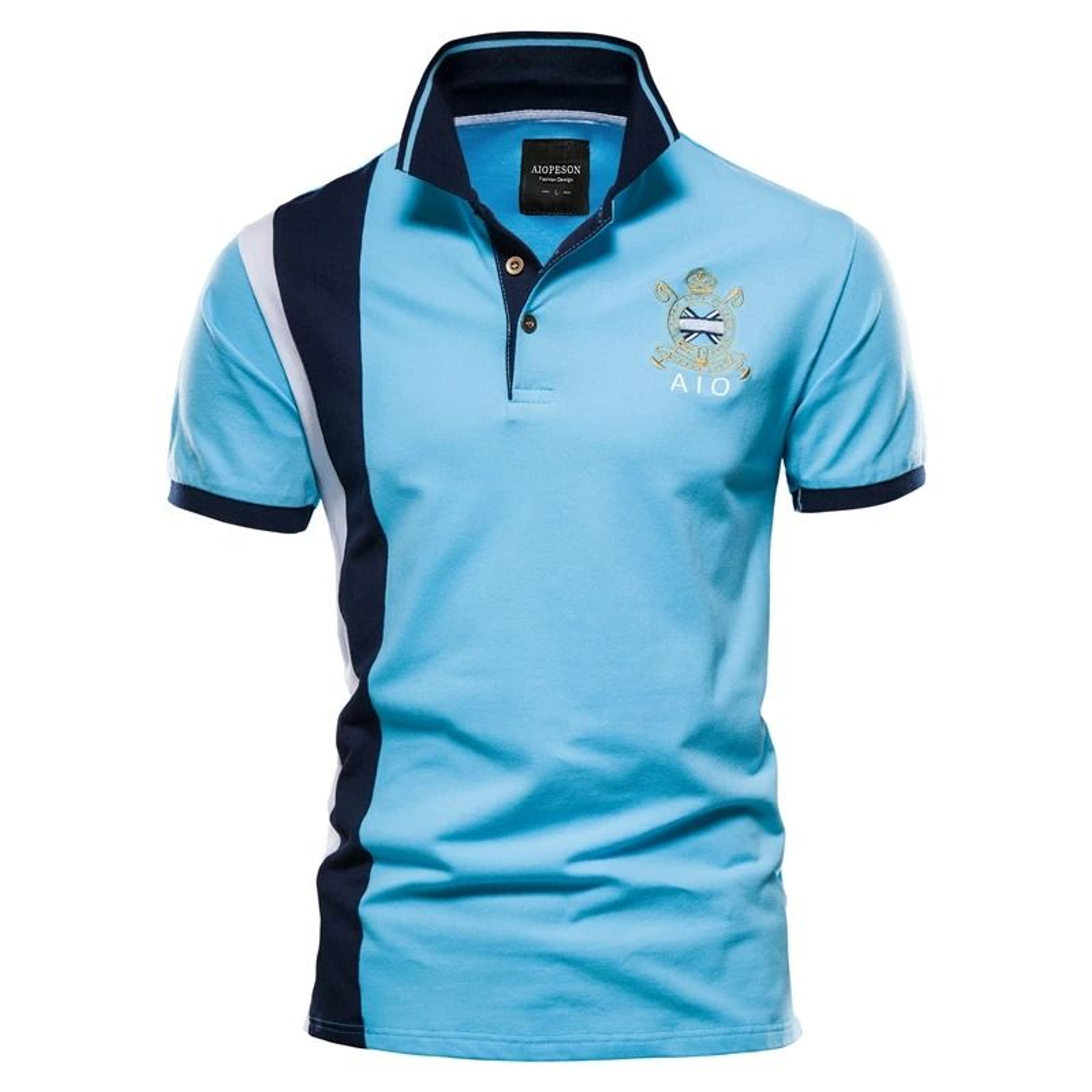 Mens Patchwork Polo Shirt For Summer Casual Wear 11
