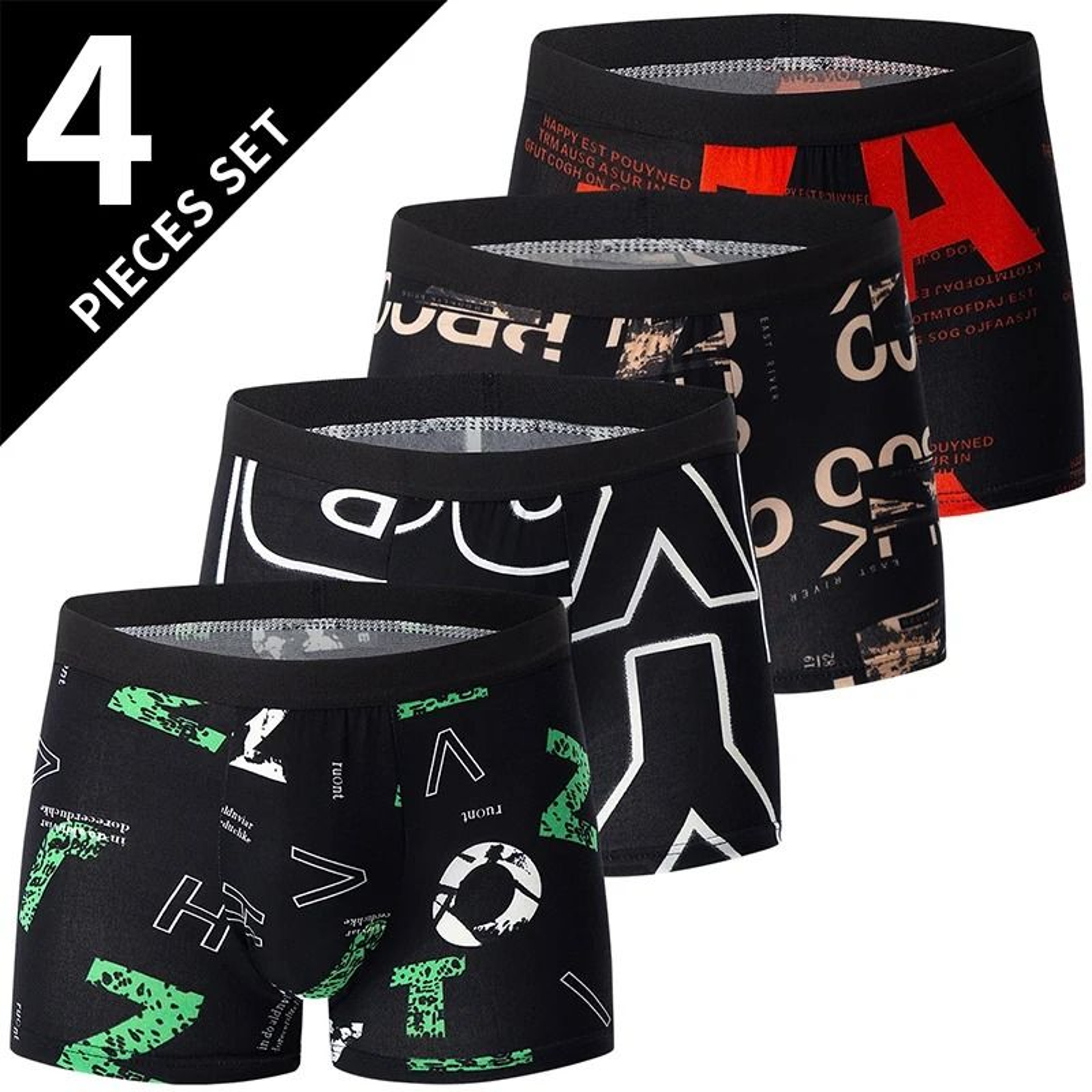 Mens Printed Underwear Boxer Shorts Pack In Plus Sizes 12