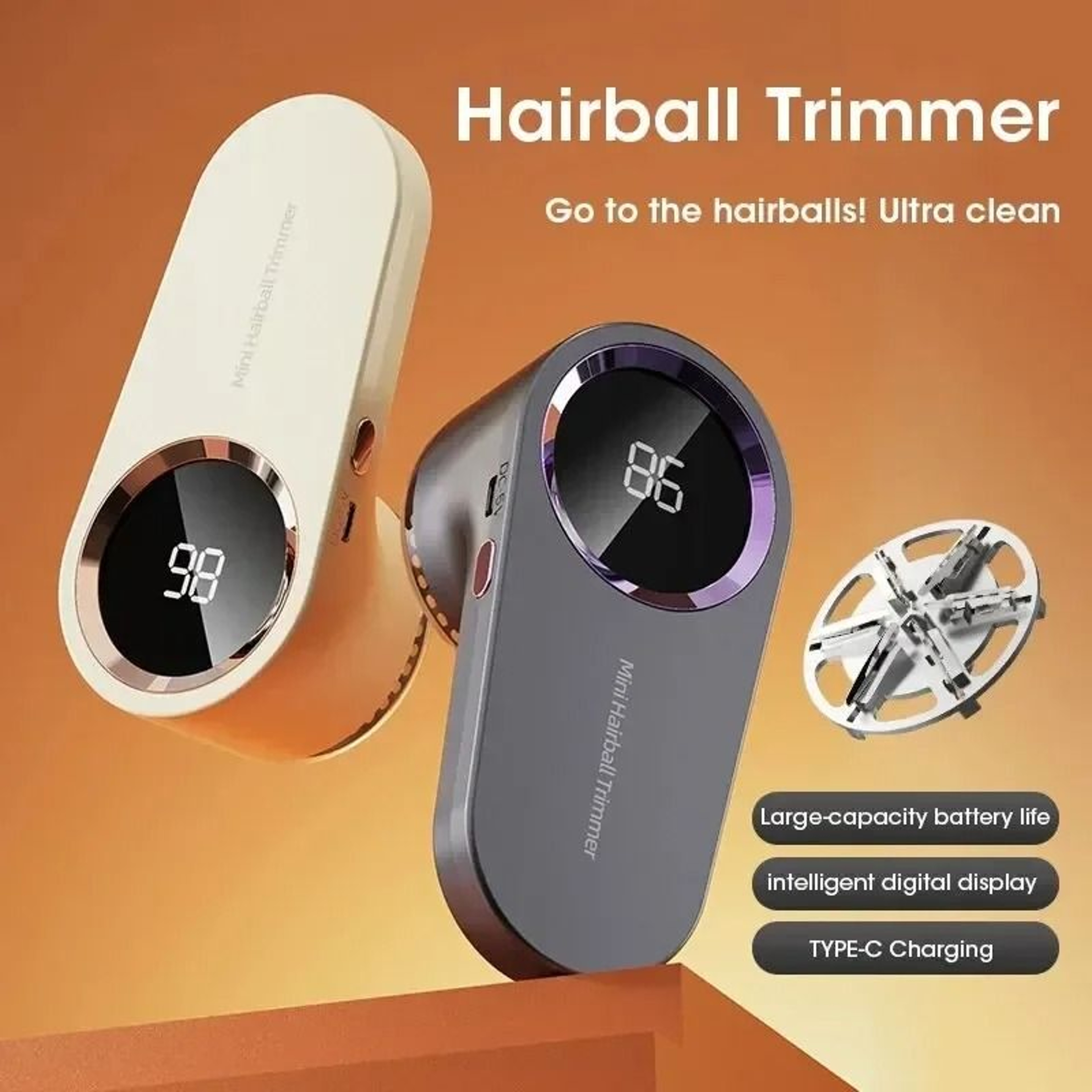 Electric Lint Remover With LED Display USB Rechargeable Fabric Shaver For Clothing 0