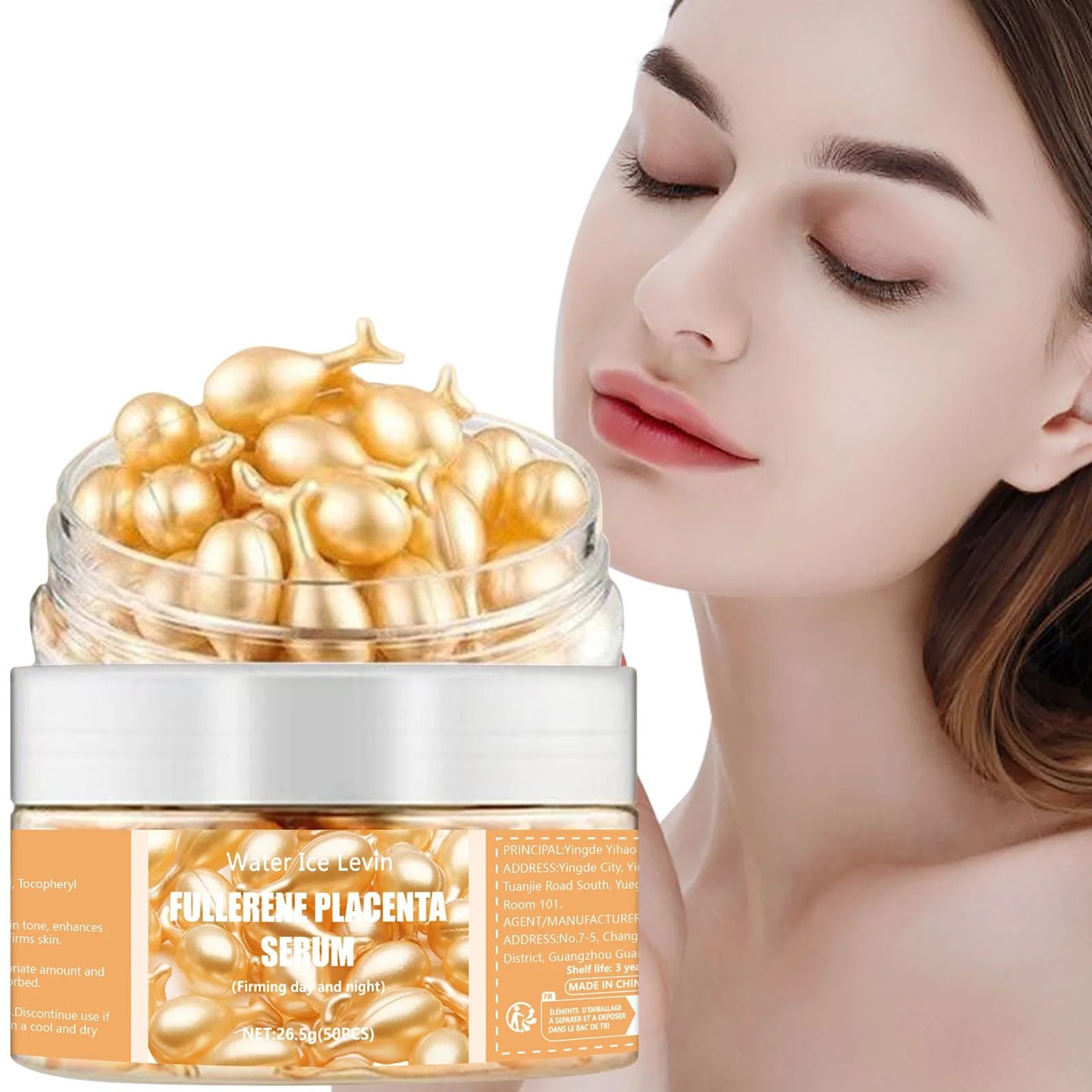 Collagen Capsule Serum For Anti Aging Firming And Hydrating Skin Care 50 Pack 1