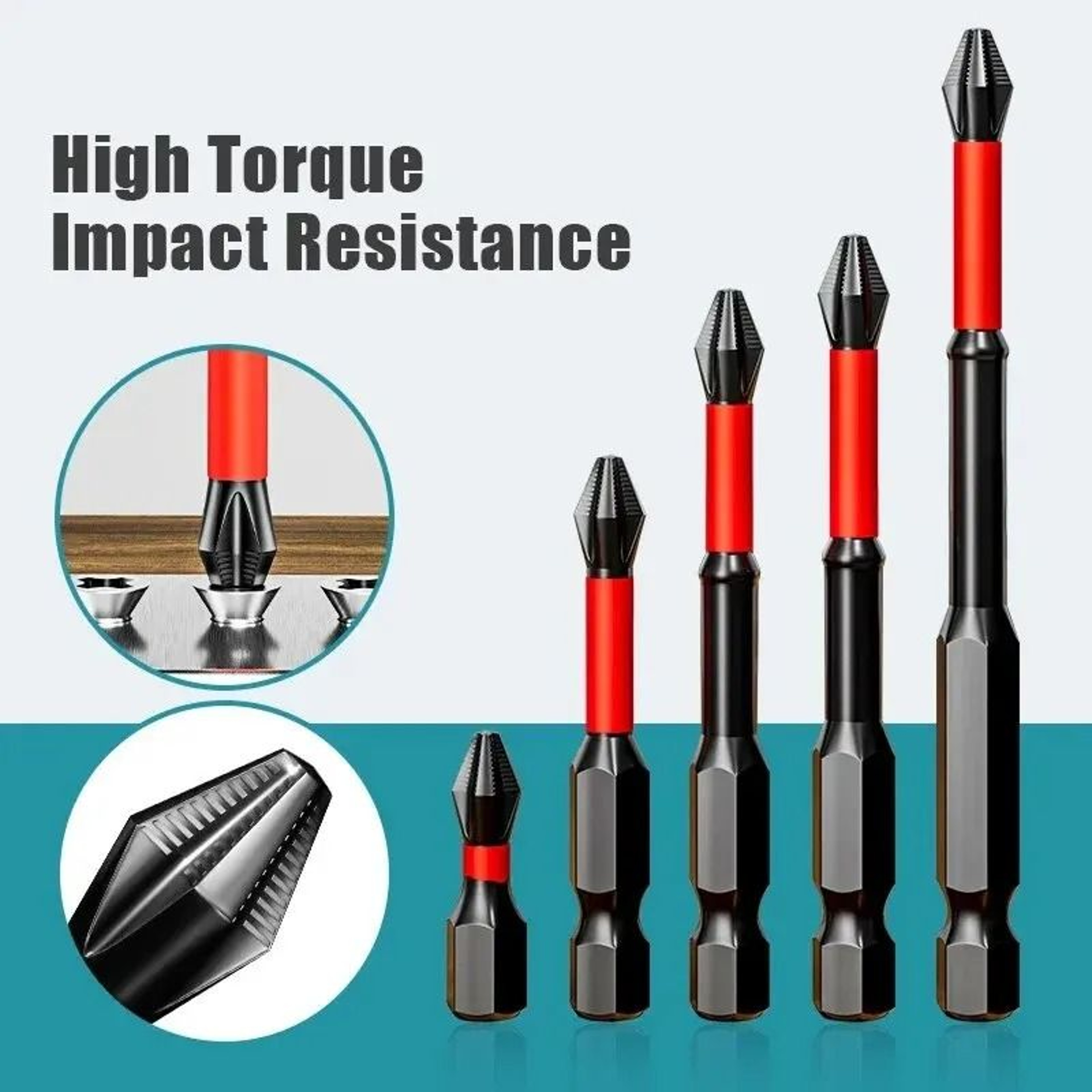 Magnetic Impact Screwdriver Bit Set With Non Slip Design 6