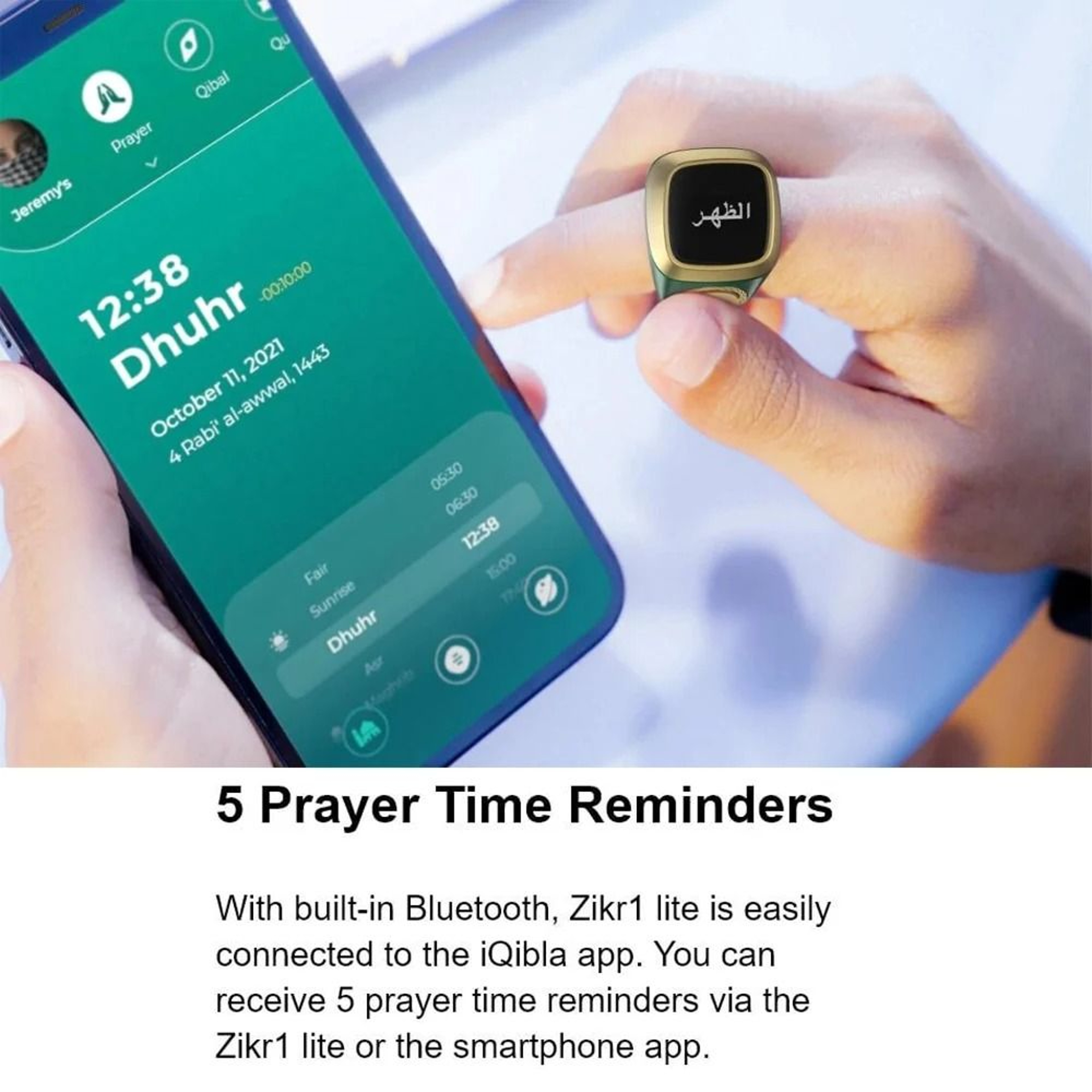 Smart Tasbih Digital Counter With Prayer Time Display And Vibration Reminder 2